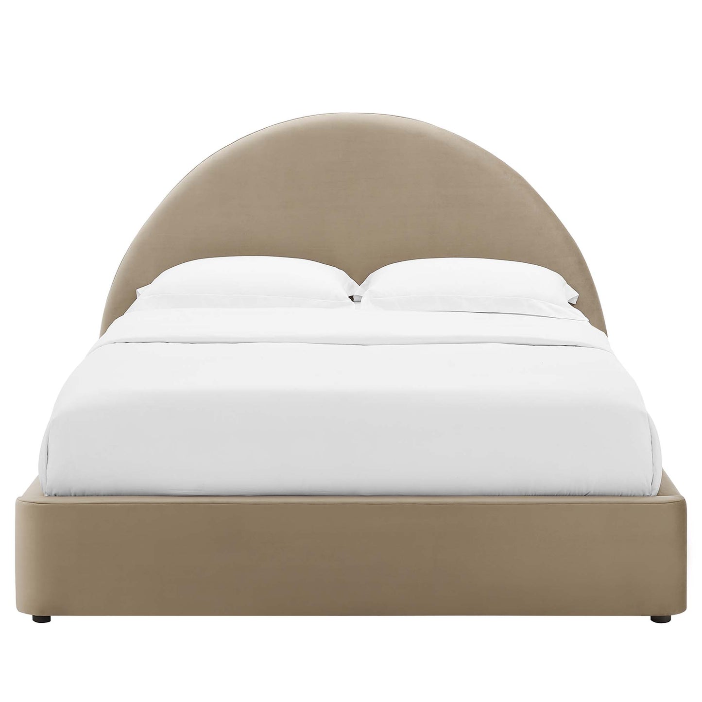 Resort Performance Velvet Arched Round Platform Bed by Modway