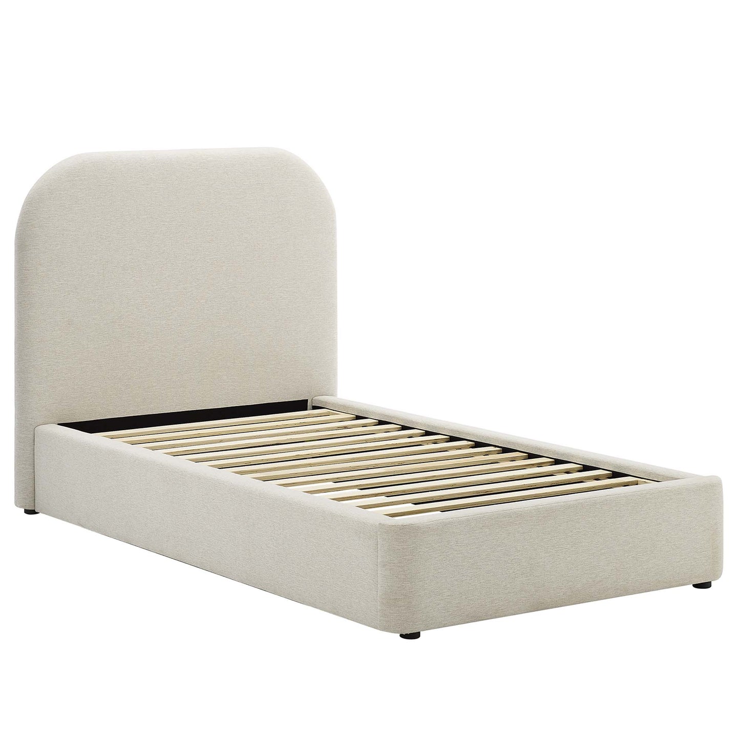 Keynote Upholstered Fabric Curved Platform Bed by Modway