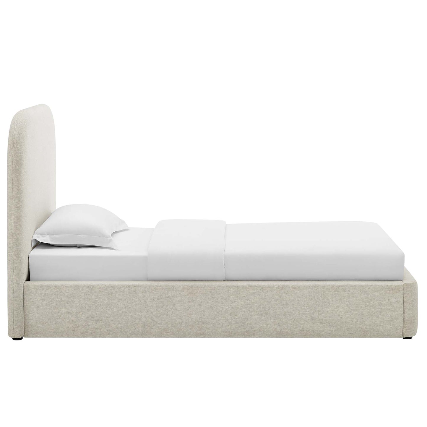 Keynote Upholstered Fabric Curved Platform Bed by Modway