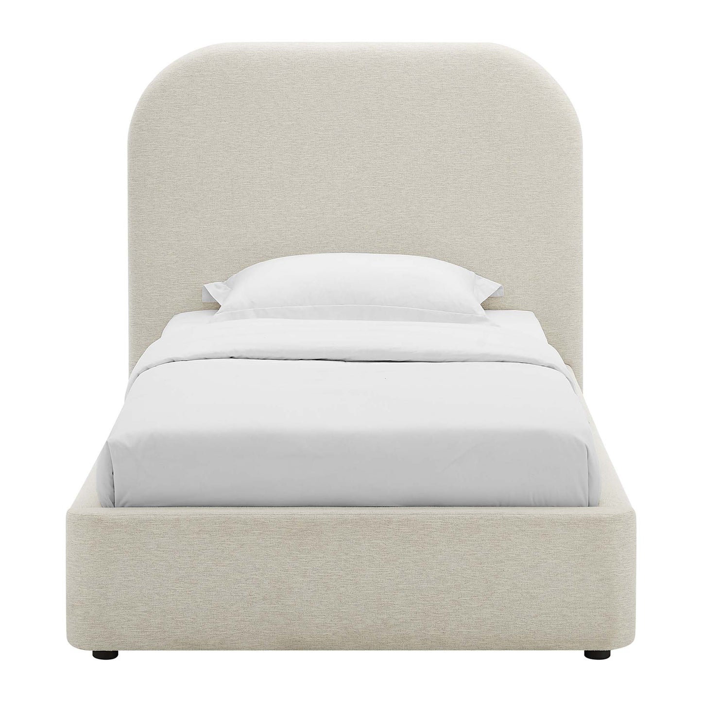 Keynote Upholstered Fabric Curved Platform Bed by Modway