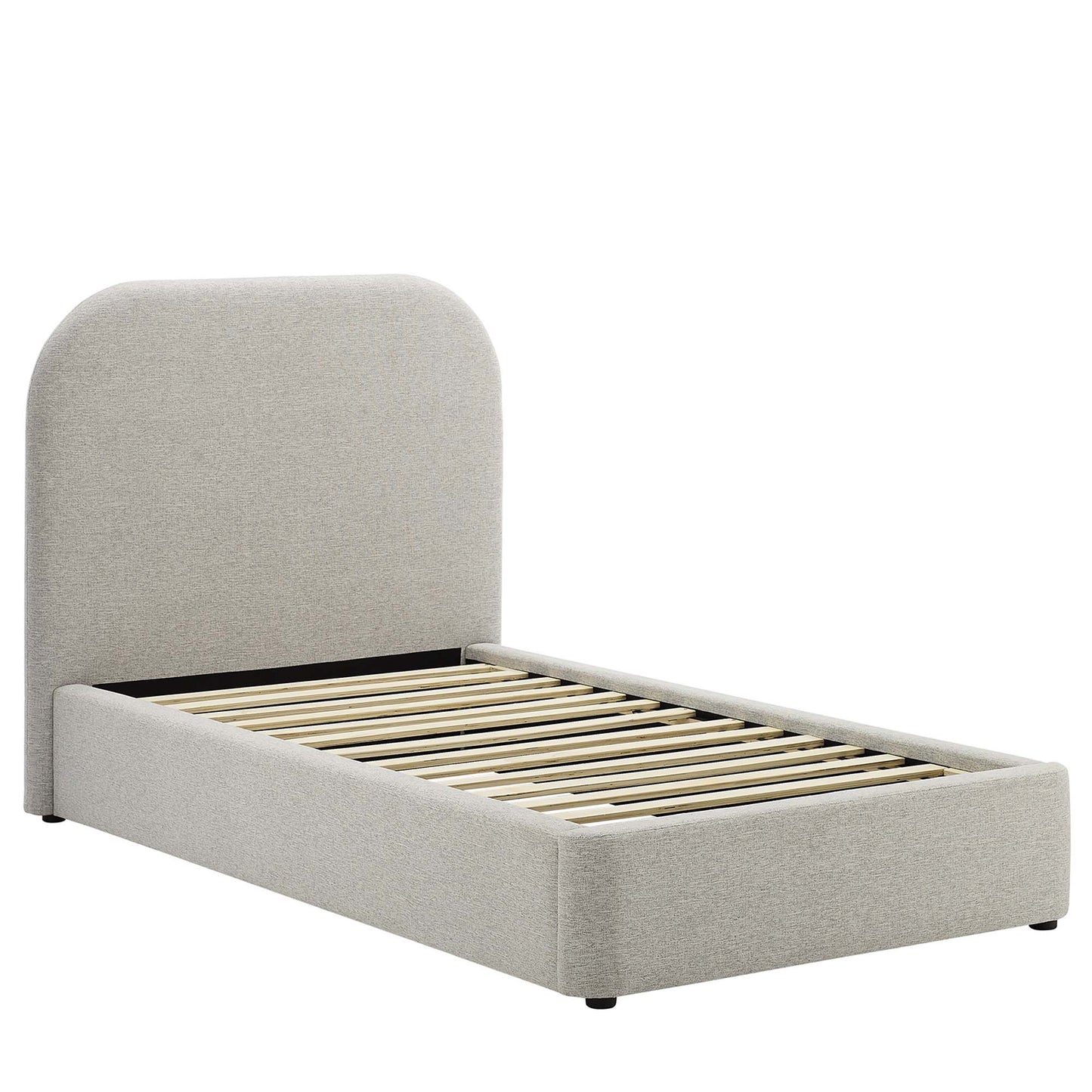 Keynote Upholstered Fabric Curved Platform Bed by Modway