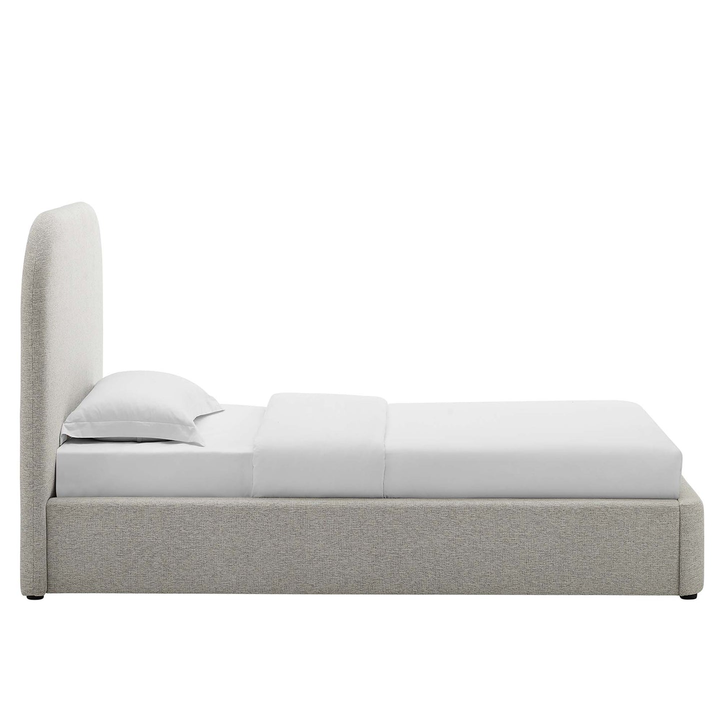 Keynote Upholstered Fabric Curved Platform Bed by Modway