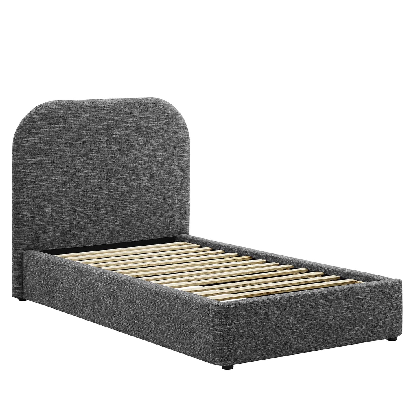 Keynote Upholstered Fabric Curved Platform Bed by Modway