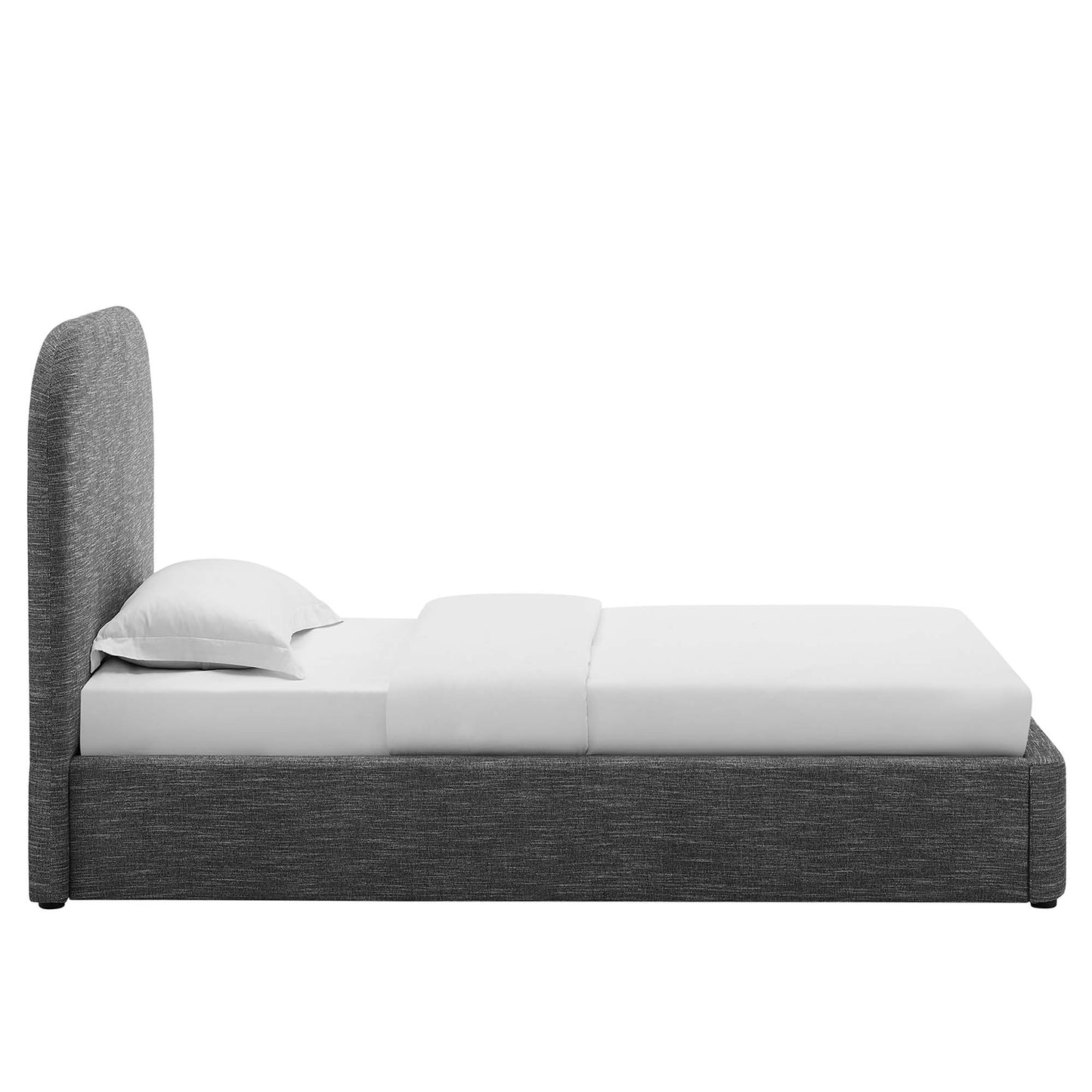 Keynote Upholstered Fabric Curved Platform Bed by Modway