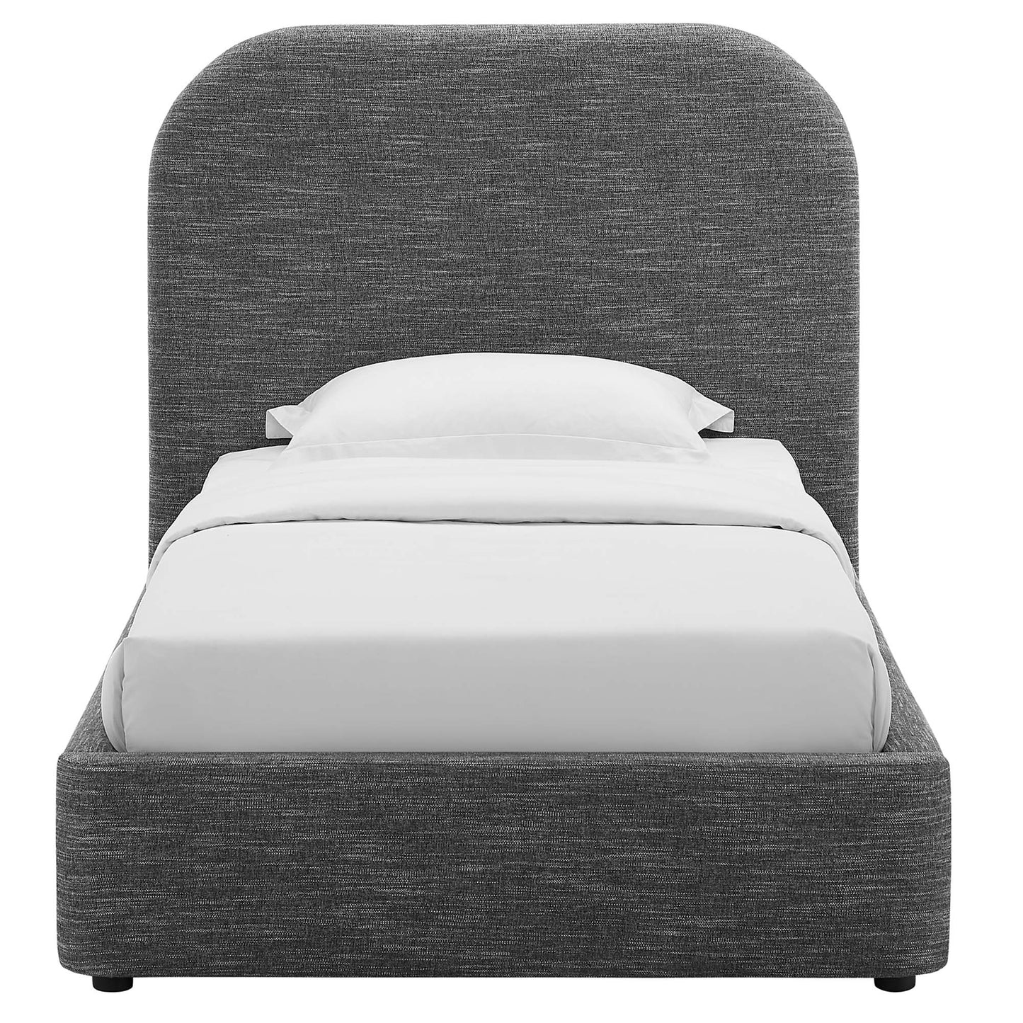 Keynote Upholstered Fabric Curved Platform Bed by Modway