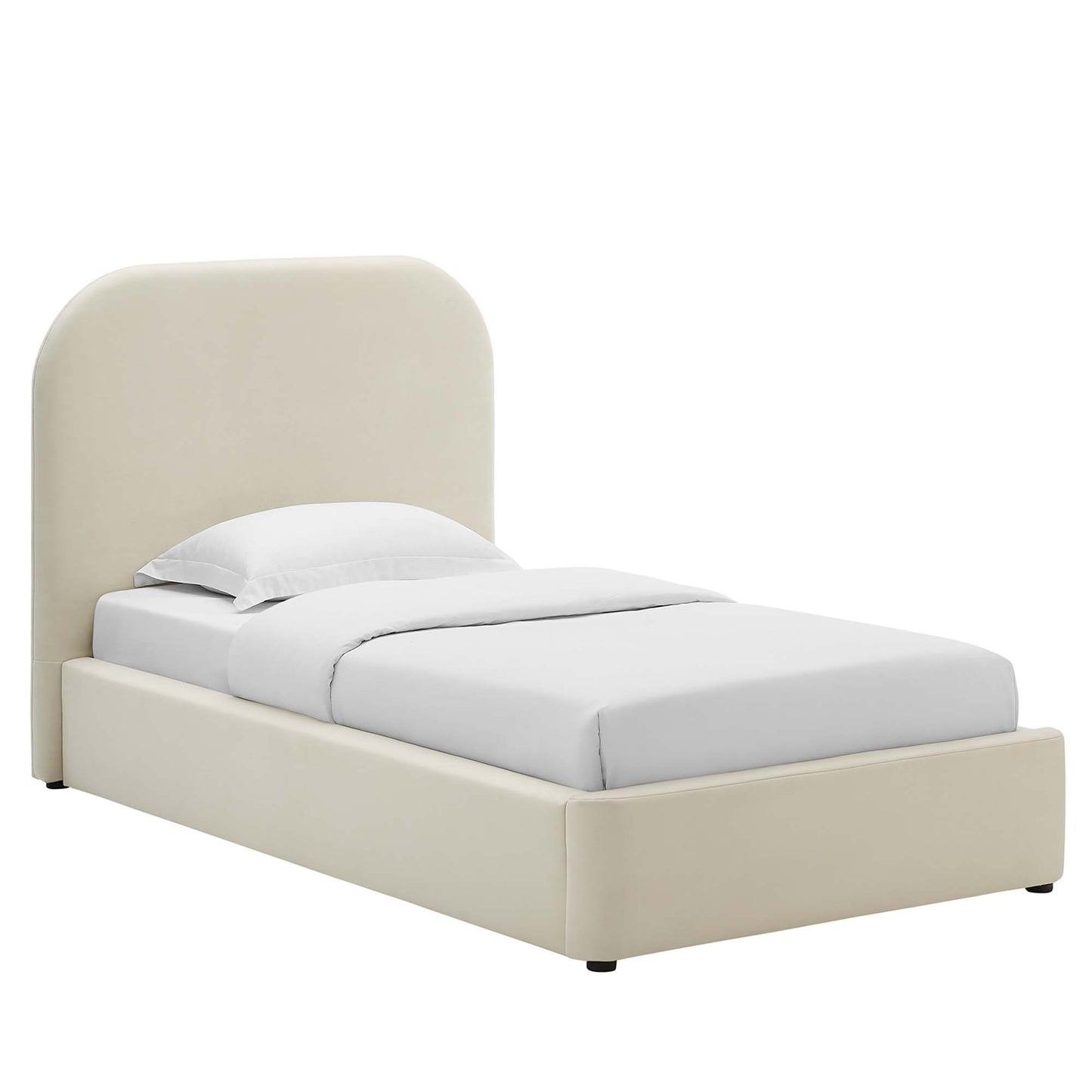 Keynote Performance Velvet Curved Platform Bed by Modway