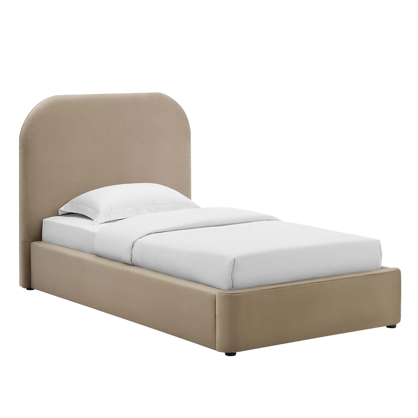 Keynote Performance Velvet Curved Platform Bed by Modway