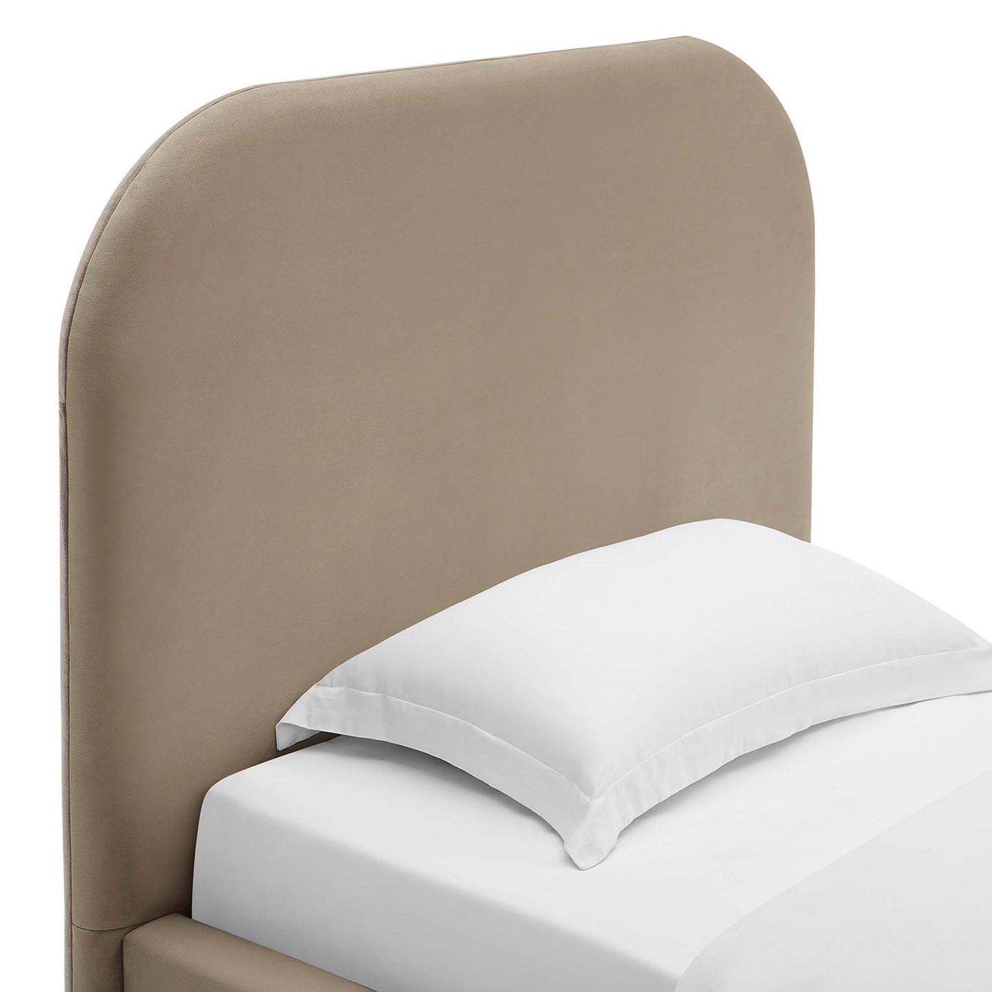 Keynote Performance Velvet Curved Platform Bed by Modway