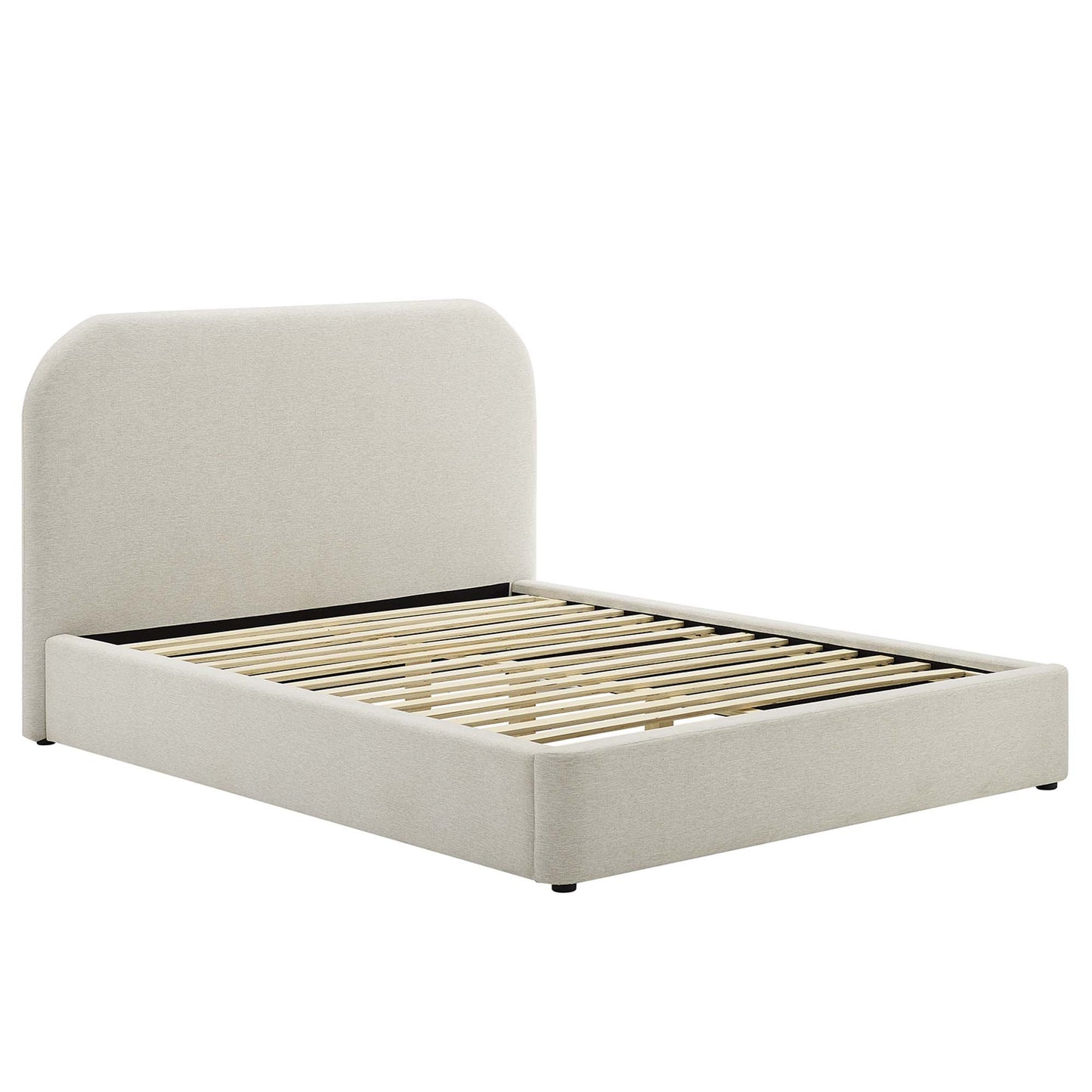 Keynote Upholstered Fabric Curved Platform Bed by Modway