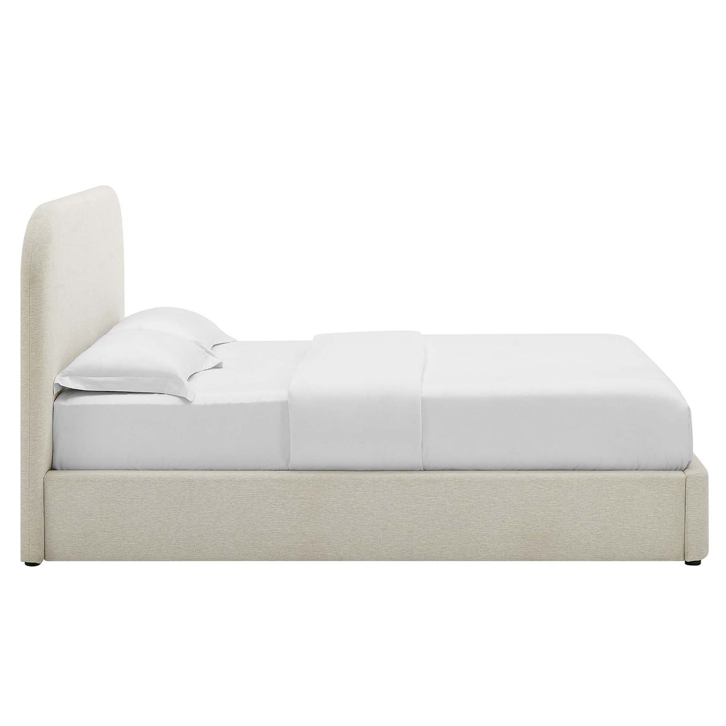 Keynote Upholstered Fabric Curved Platform Bed by Modway