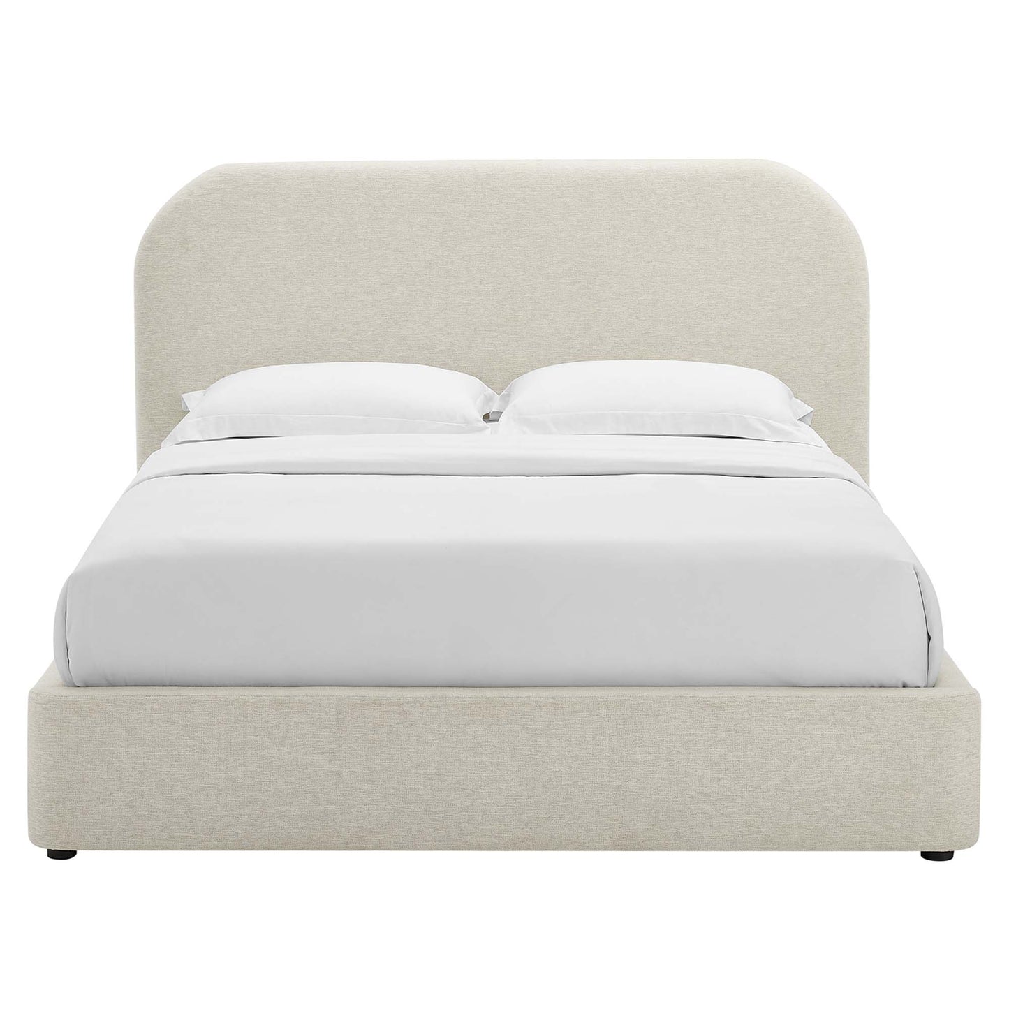 Keynote Upholstered Fabric Curved Platform Bed by Modway