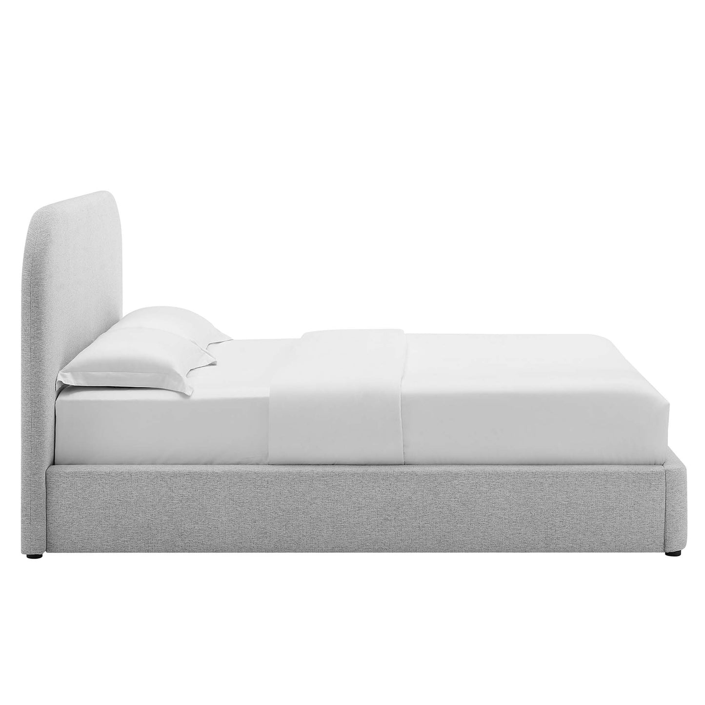 Keynote Upholstered Fabric Curved Platform Bed by Modway