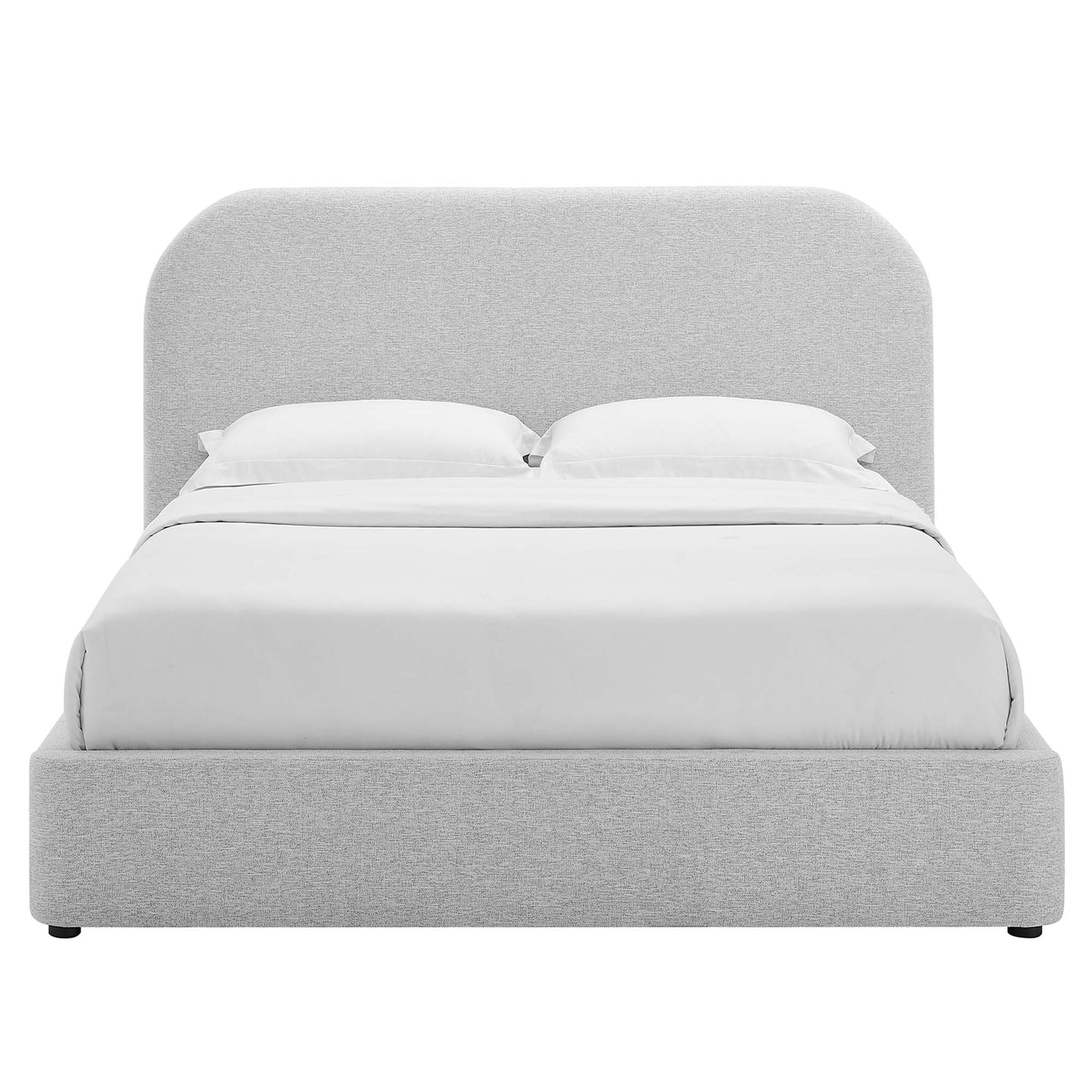 Keynote Upholstered Fabric Curved Platform Bed by Modway