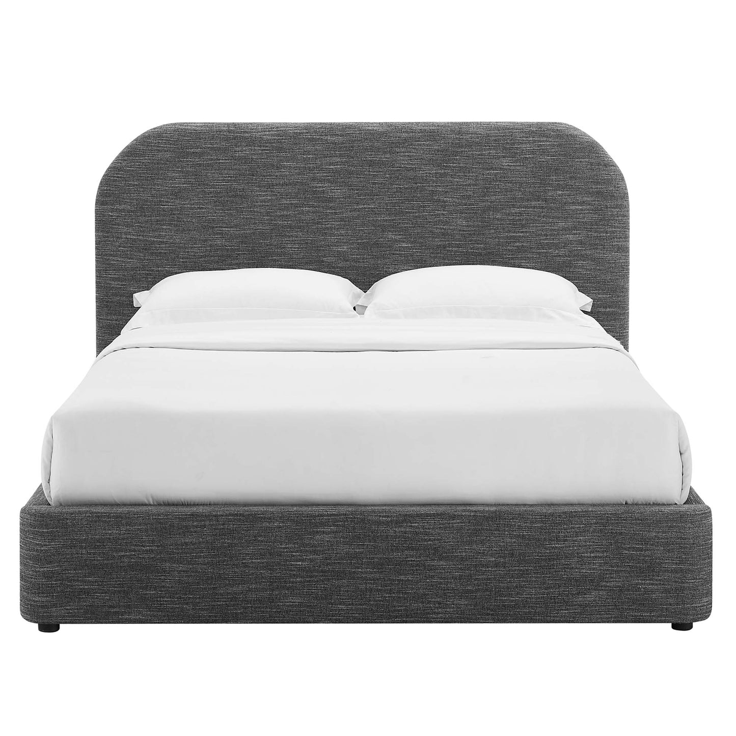 Keynote Upholstered Fabric Curved Platform Bed by Modway