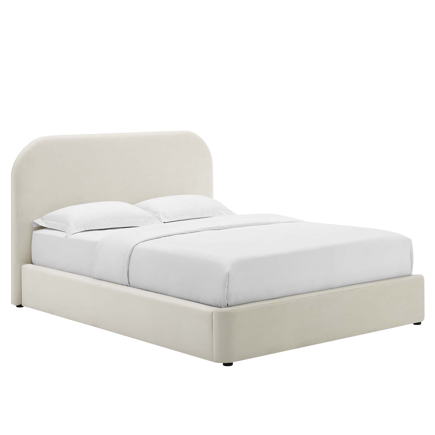 Keynote Performance Velvet Curved Platform Bed by Modway
