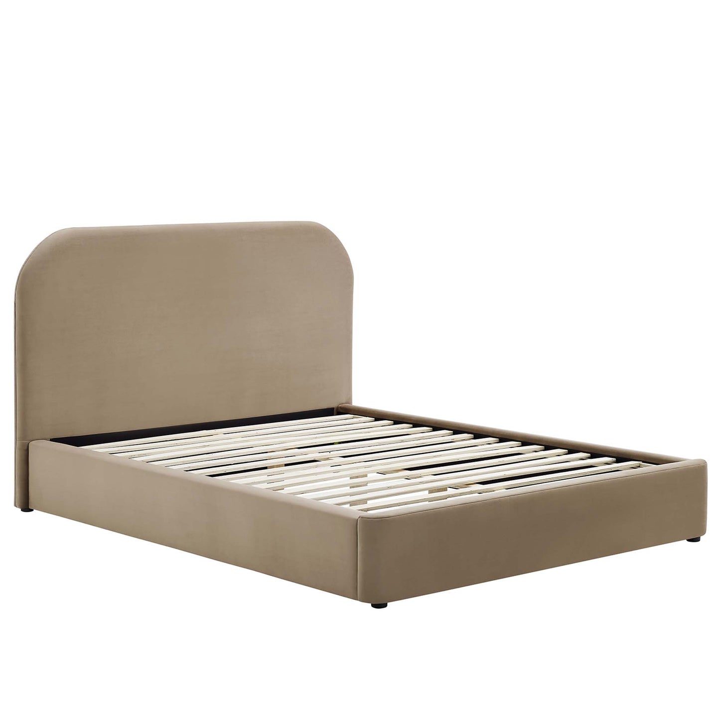 Keynote Performance Velvet Curved Platform Bed by Modway