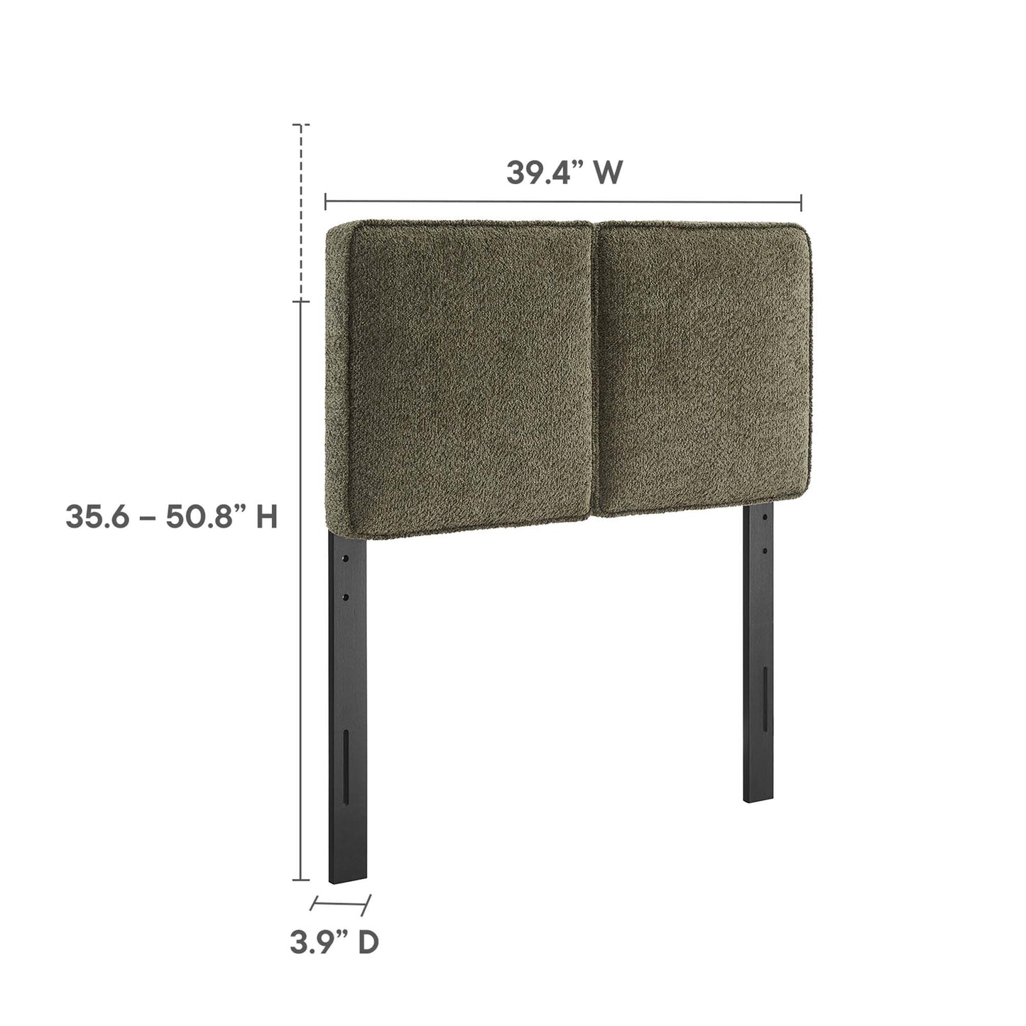 Lindee Vegan Leather and Boucle Fabric Headboards by Modway