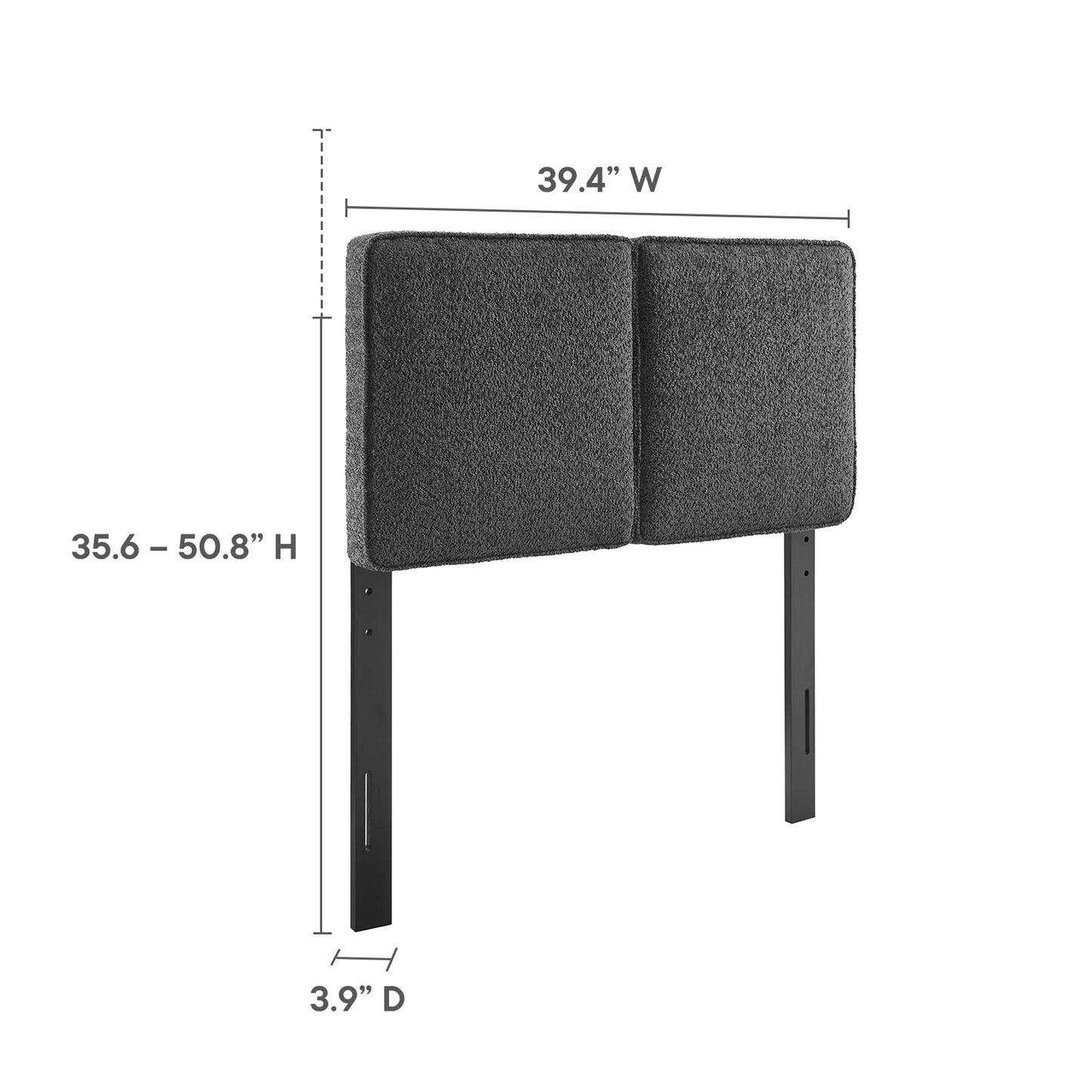 Lindee Vegan Leather and Boucle Fabric Headboards by Modway