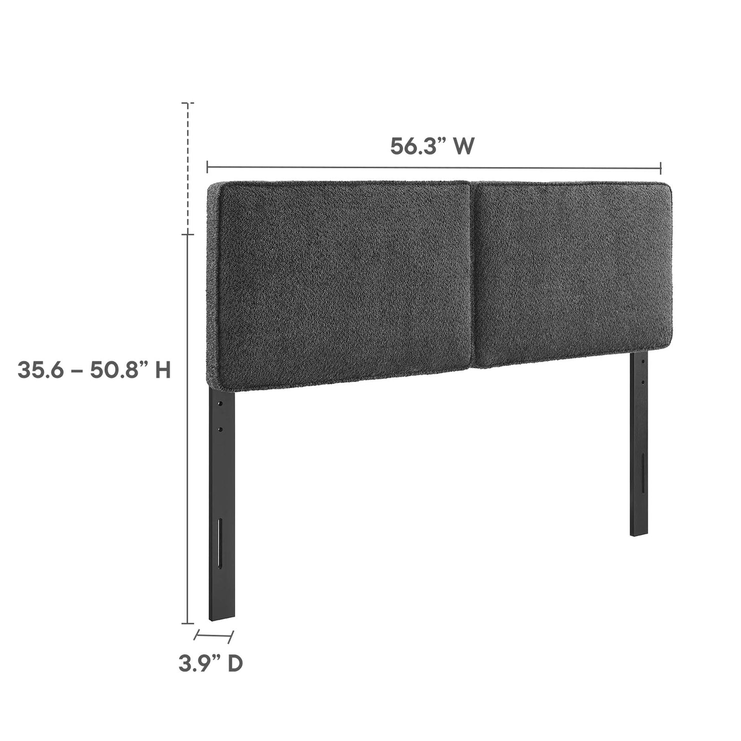 Lindee Vegan Leather and Boucle Fabric Headboards by Modway