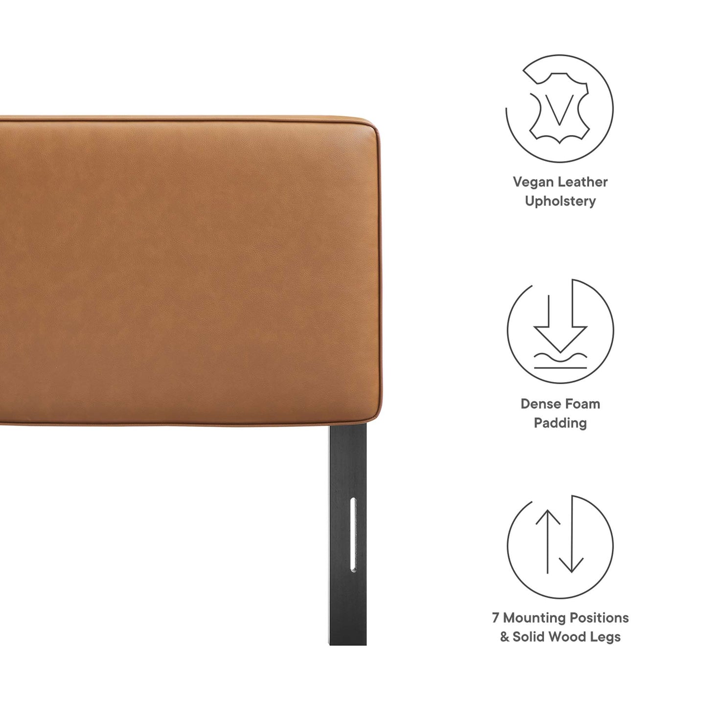 Lindee Vegan Leather King Headboard by Modway MOD-7150-TAN