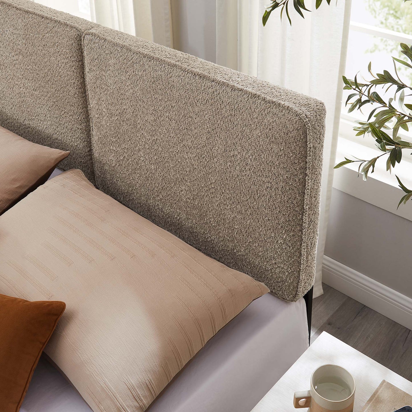 Lindee Boucle Fabric King Headboard by Modway MOD-7151-OAT