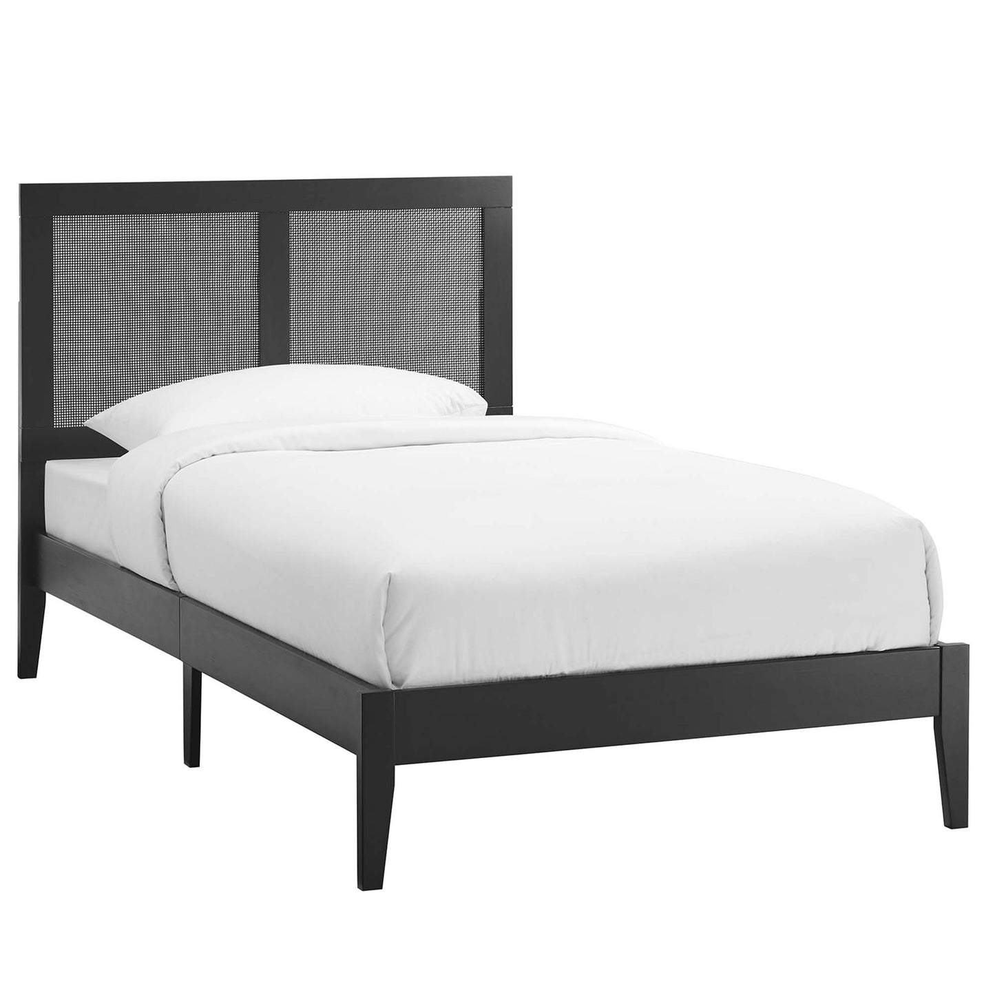 Sirocco Rattan and Wood Platform Bed by Modway