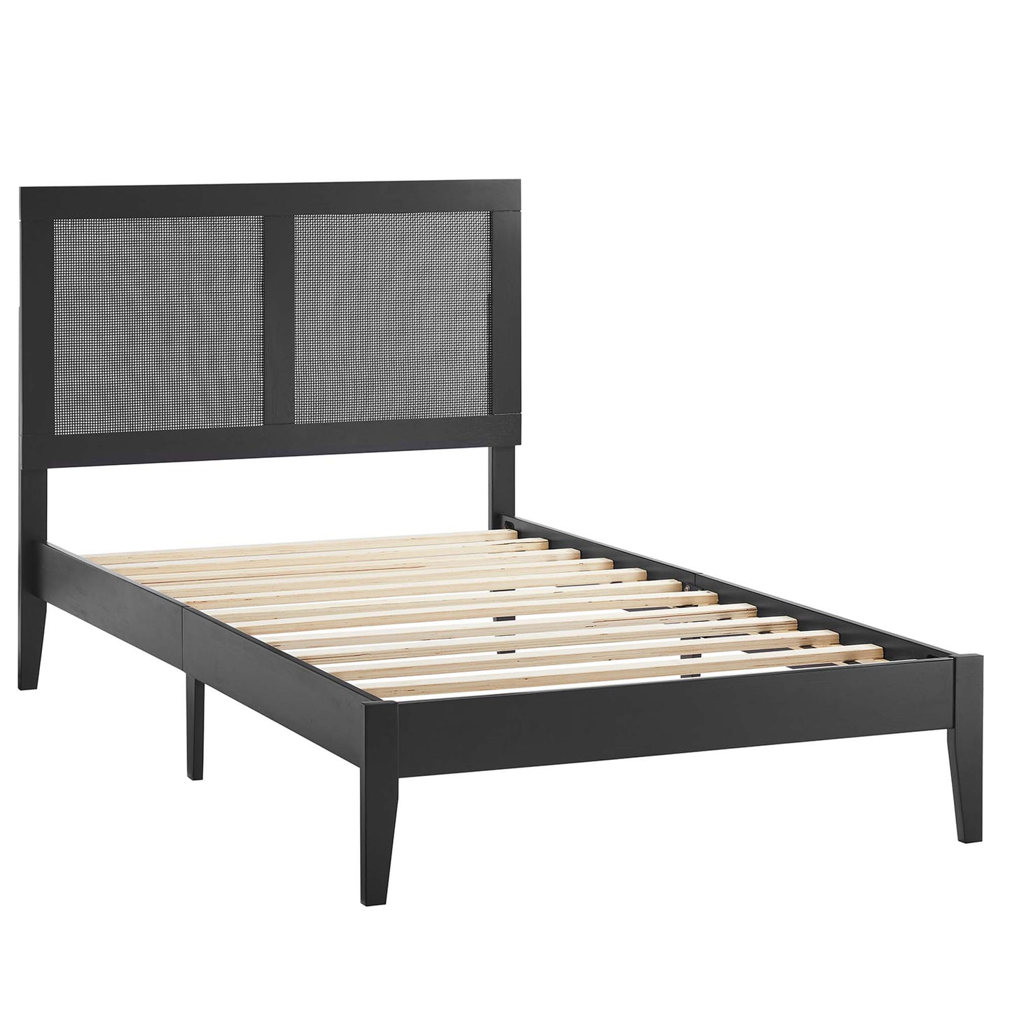 Sirocco Rattan and Wood Platform Bed by Modway