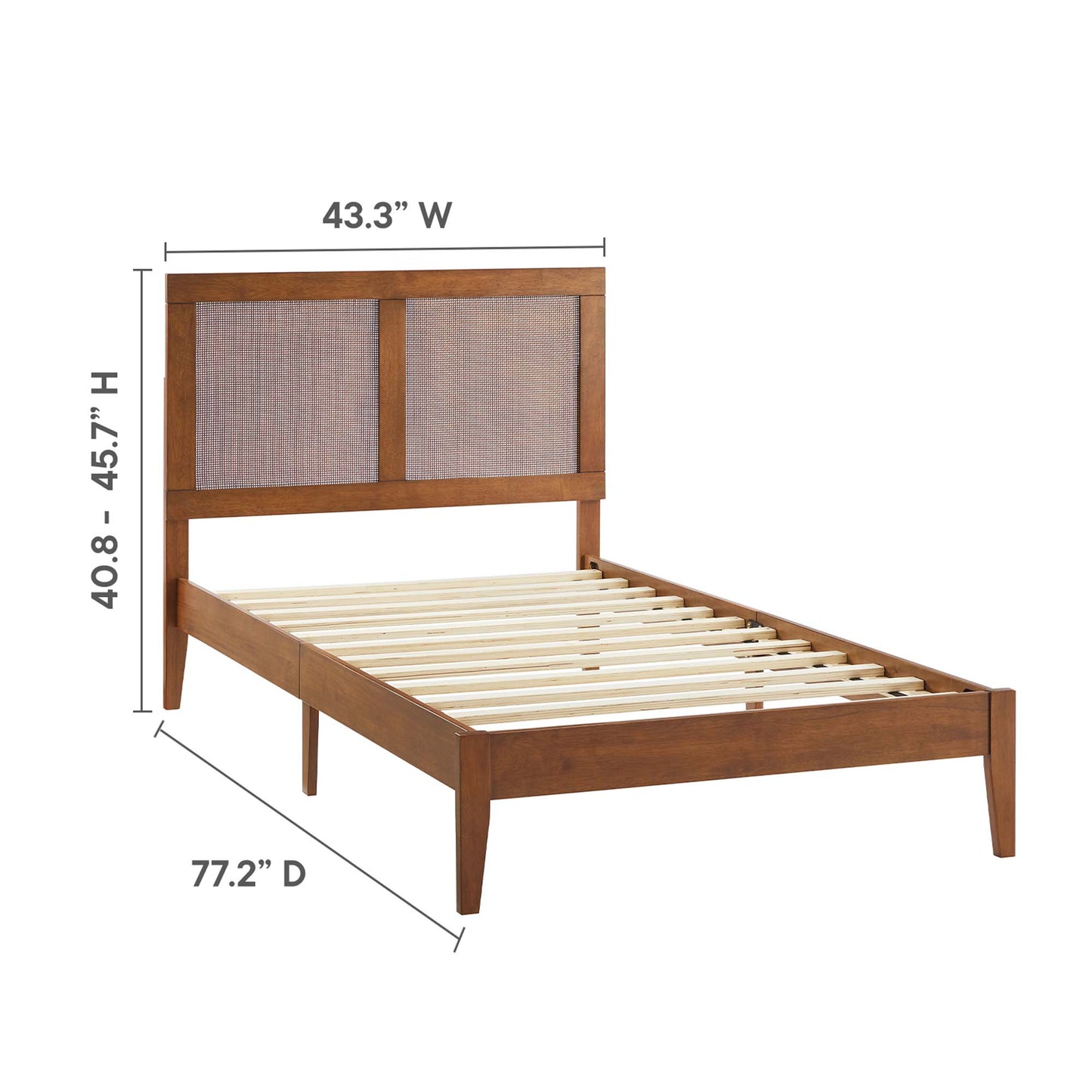 Sirocco Rattan and Wood Platform Bed by Modway