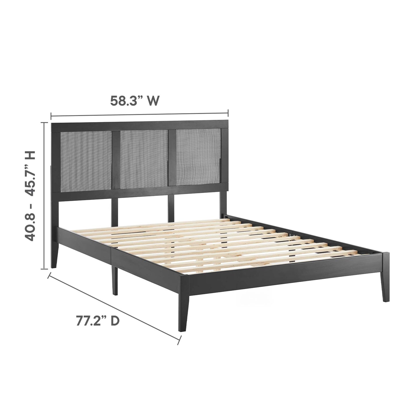 Sirocco Rattan and Wood Platform Bed by Modway
