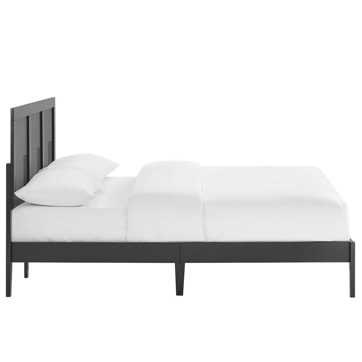 Sirocco Rattan and Wood Platform Bed by Modway