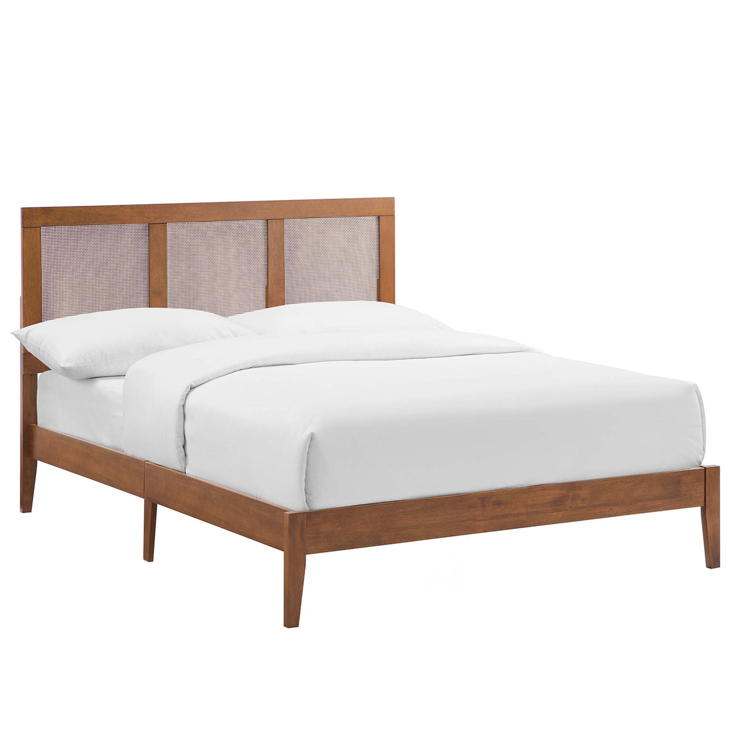 Sirocco Rattan and Wood Platform Bed by Modway