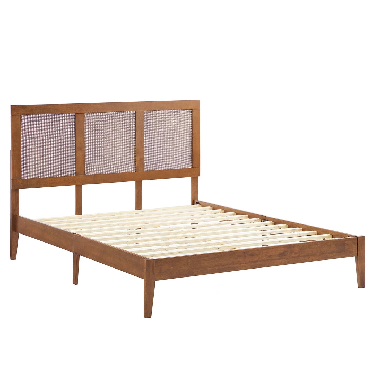 Sirocco Rattan and Wood Platform Bed by Modway