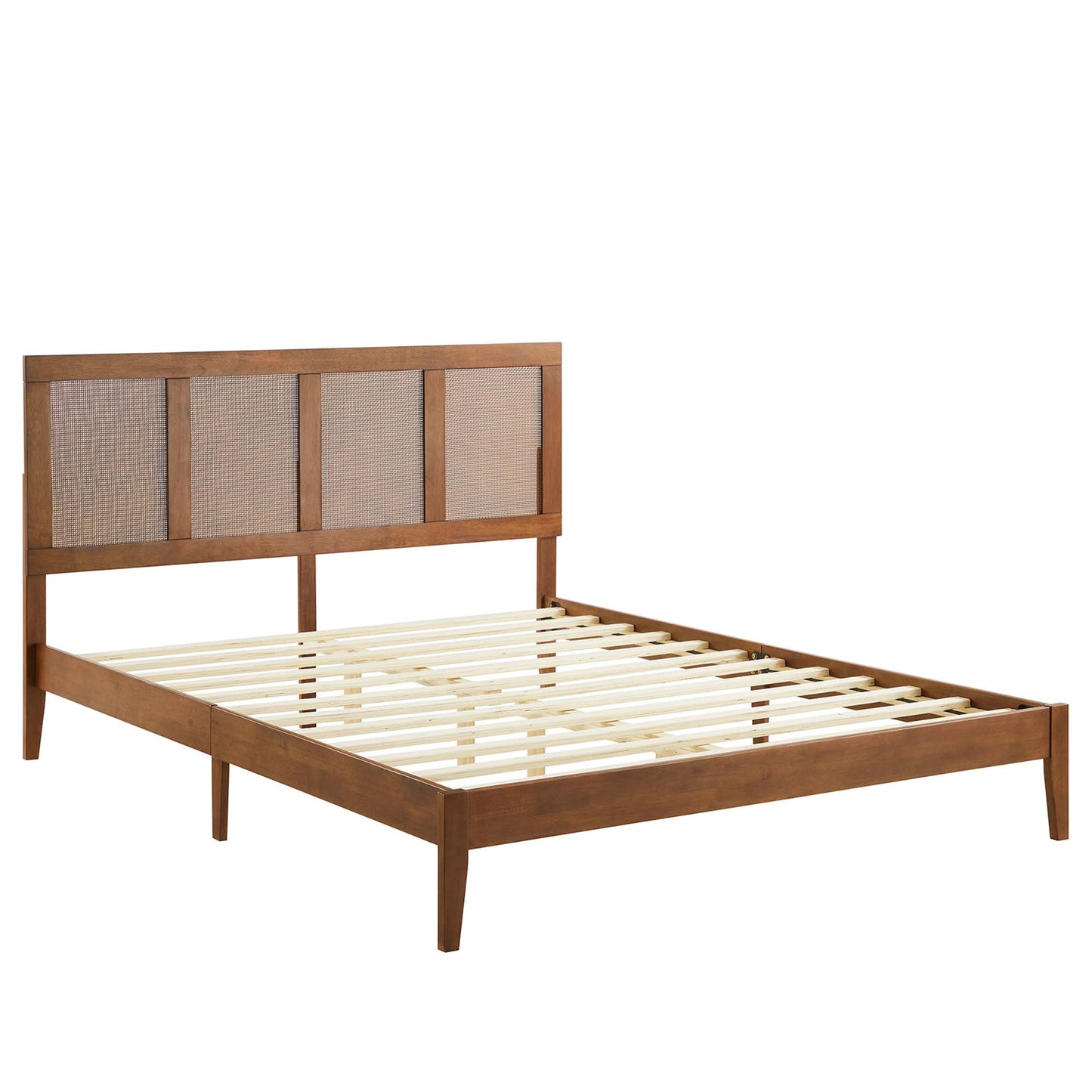 Sirocco Rattan and Wood Queen Platform Bed by Modway MOD-7154-WAL