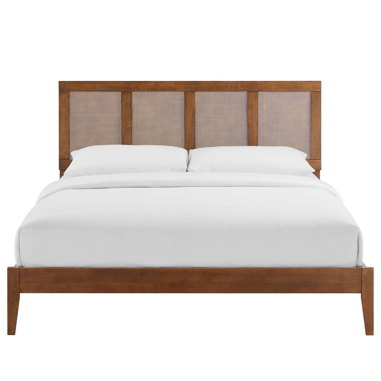 Sirocco Rattan and Wood Queen Platform Bed by Modway MOD-7154-WAL