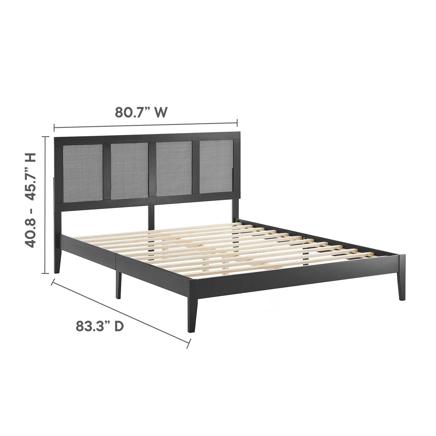 Sirocco Rattan and Wood Platform Bed by Modway