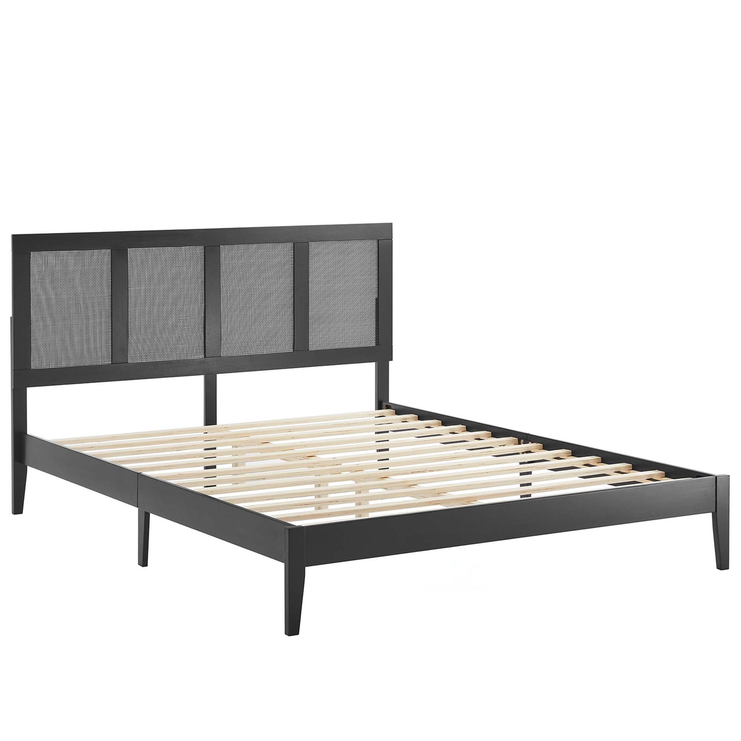 Sirocco Rattan and Wood Platform Bed by Modway
