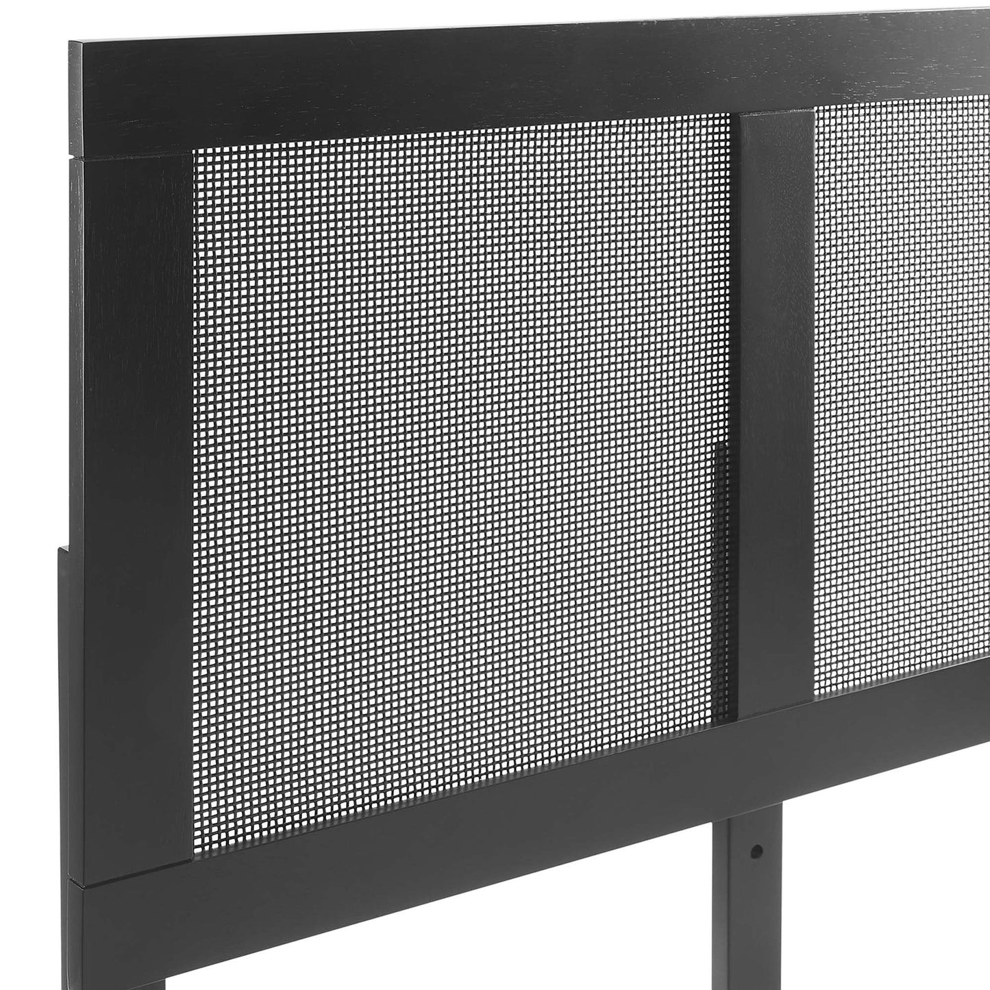 Sirocco Rattan and Wood Platform Bed by Modway