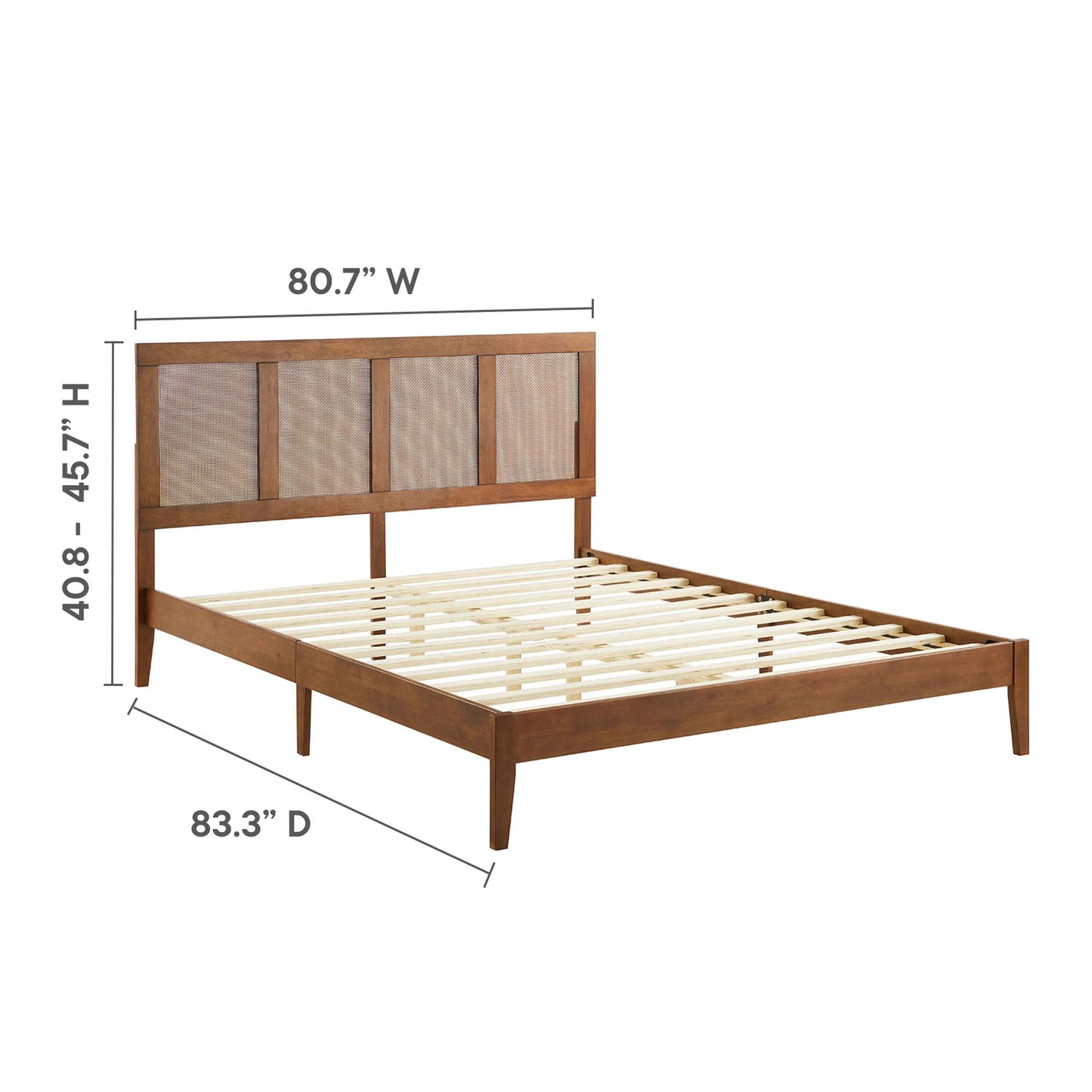 Sirocco Rattan and Wood Platform Bed by Modway