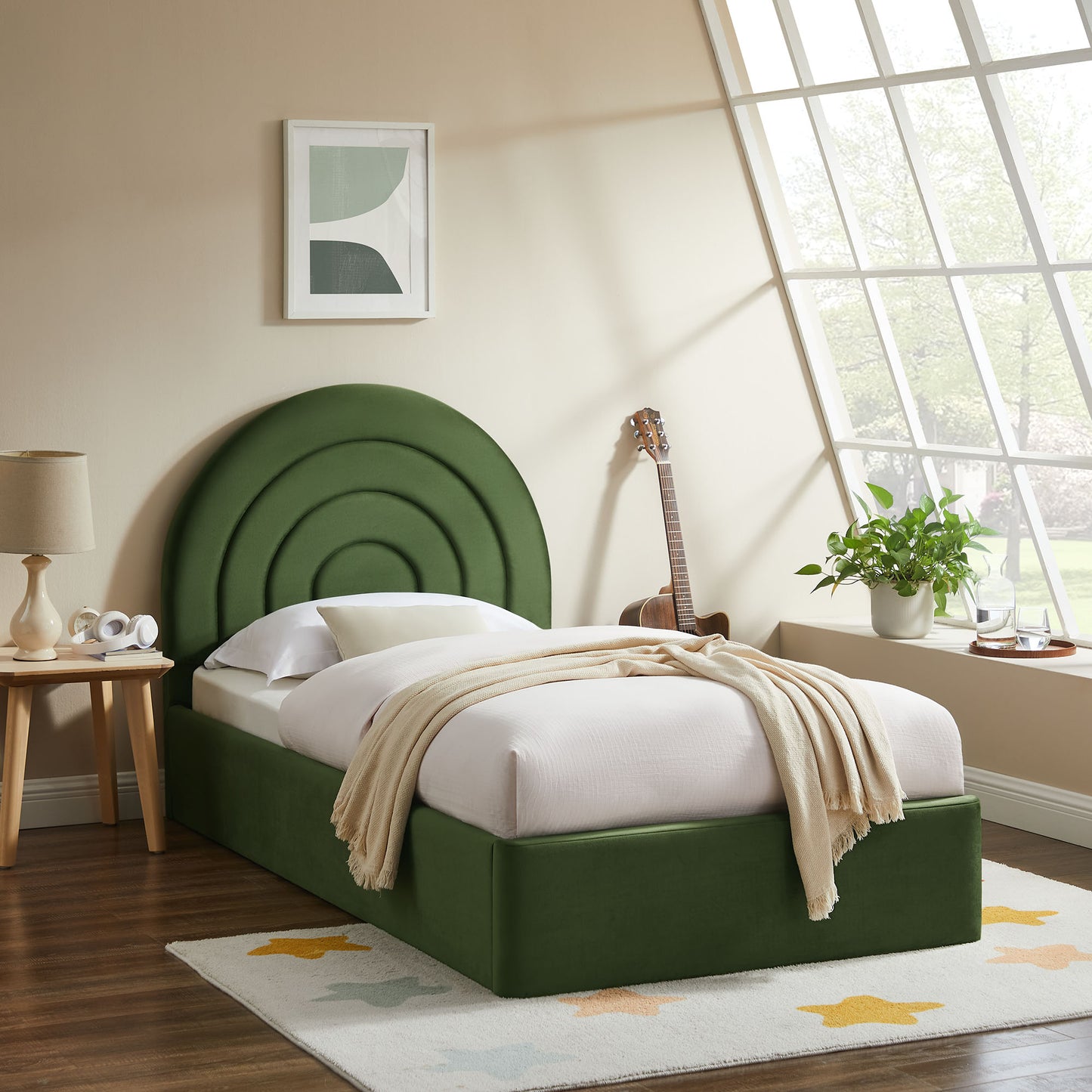 Solana Arched Performance Velvet Platform Bed by Modway