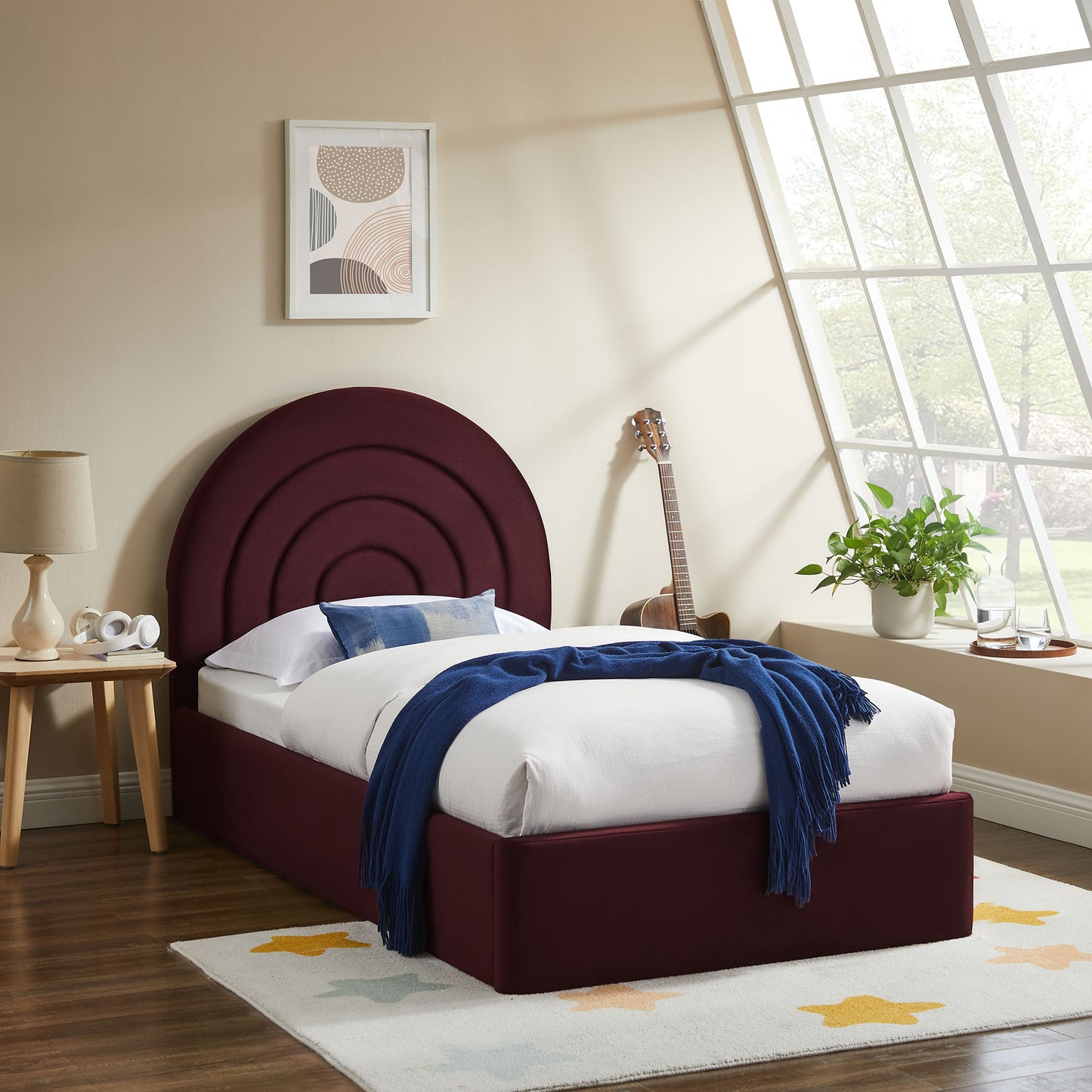 Solana Arched Performance Velvet Platform Bed by Modway