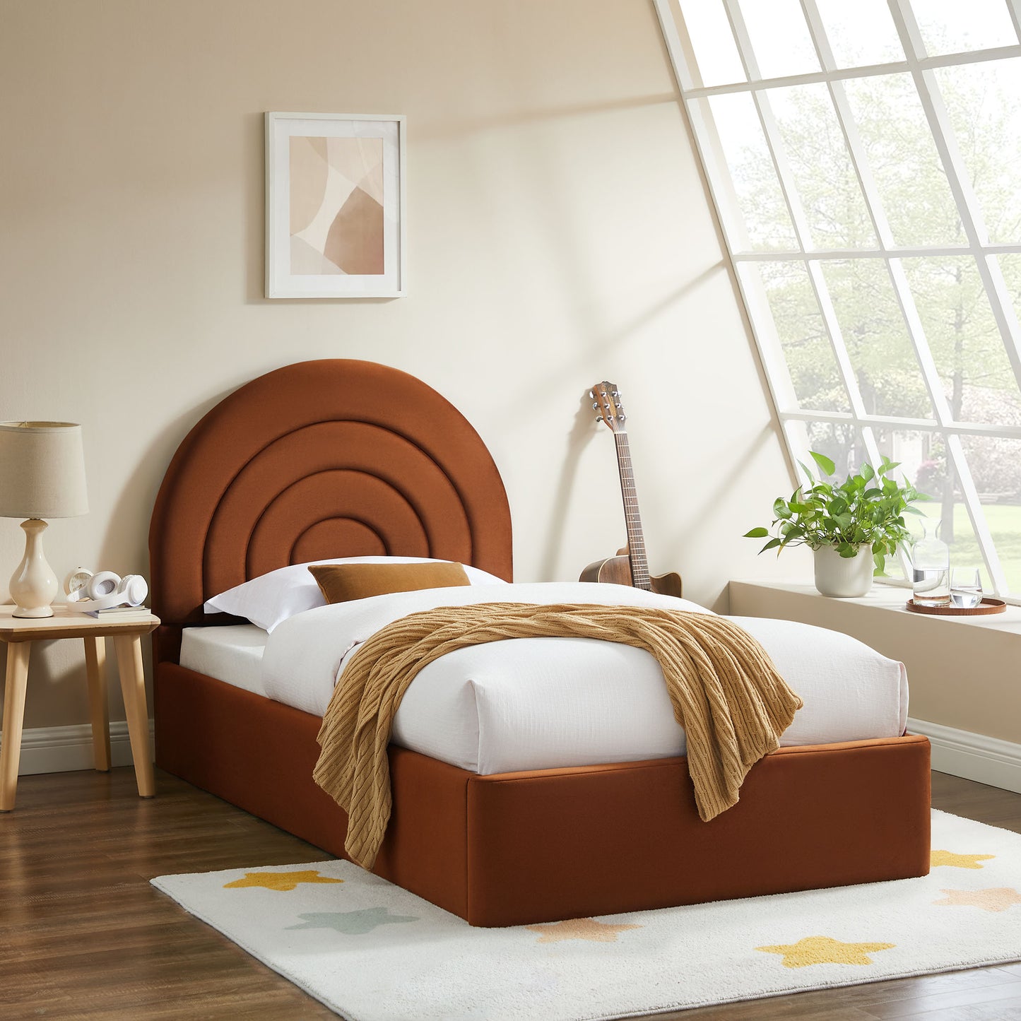 Solana Arched Performance Velvet Platform Bed by Modway