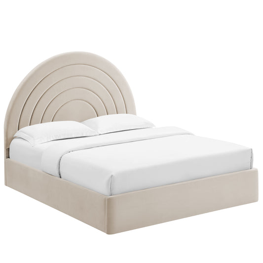 Solana Arched Performance Velvet Platform Bed by Modway