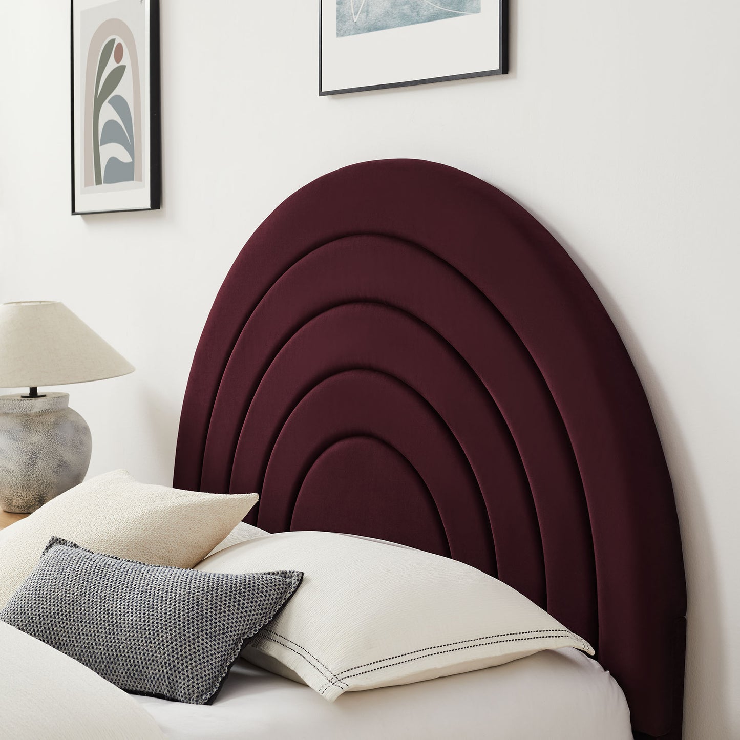 Solana Arched Performance Velvet Platform Bed by Modway