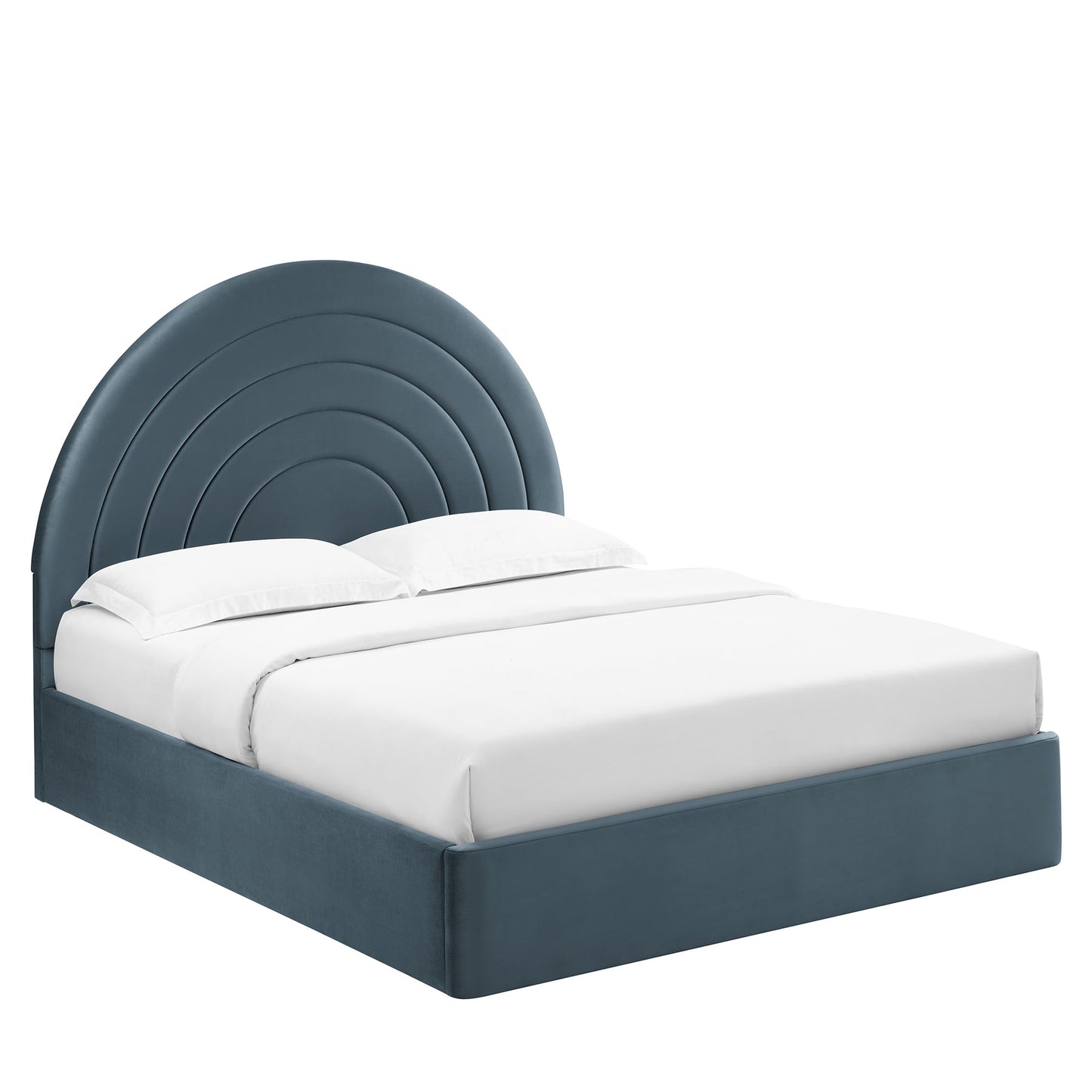Solana Arched Performance Velvet Queen Platform Bed by Modway MOD-7167-CAB