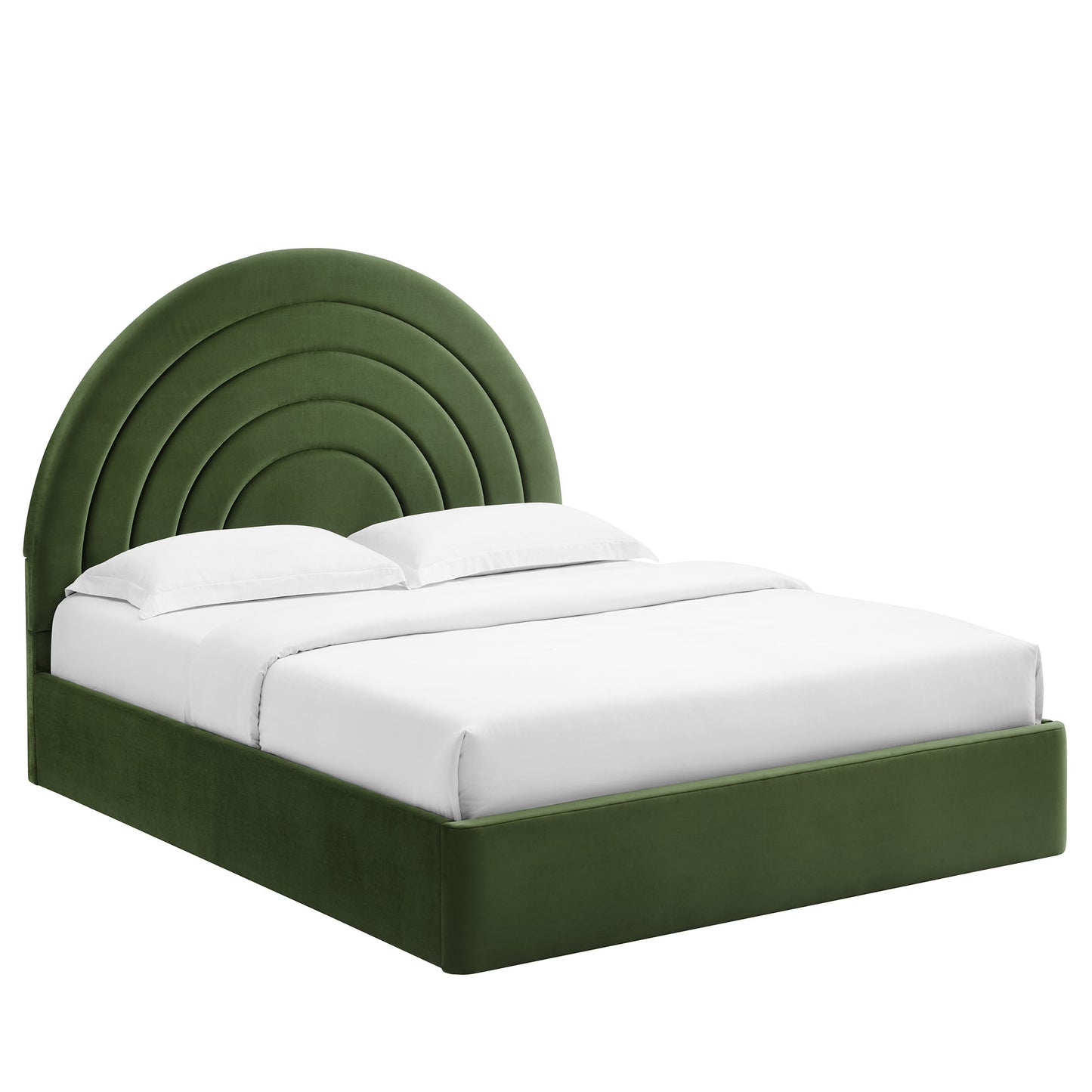 Solana Arched Performance Velvet Queen Platform Bed by Modway MOD-7167-MOG