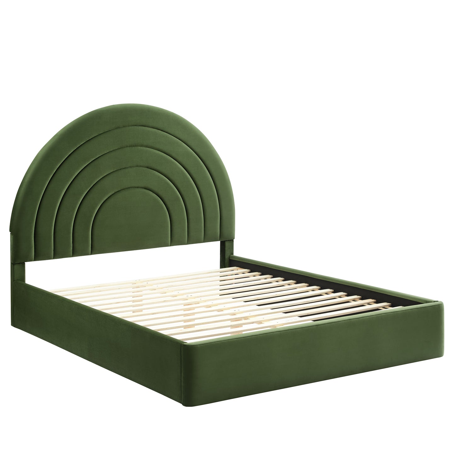 Solana Arched Performance Velvet Queen Platform Bed by Modway MOD-7167-MOG