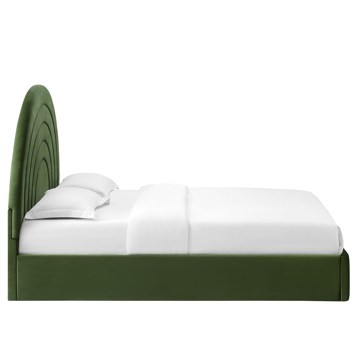 Solana Arched Performance Velvet Queen Platform Bed by Modway MOD-7167-MOG