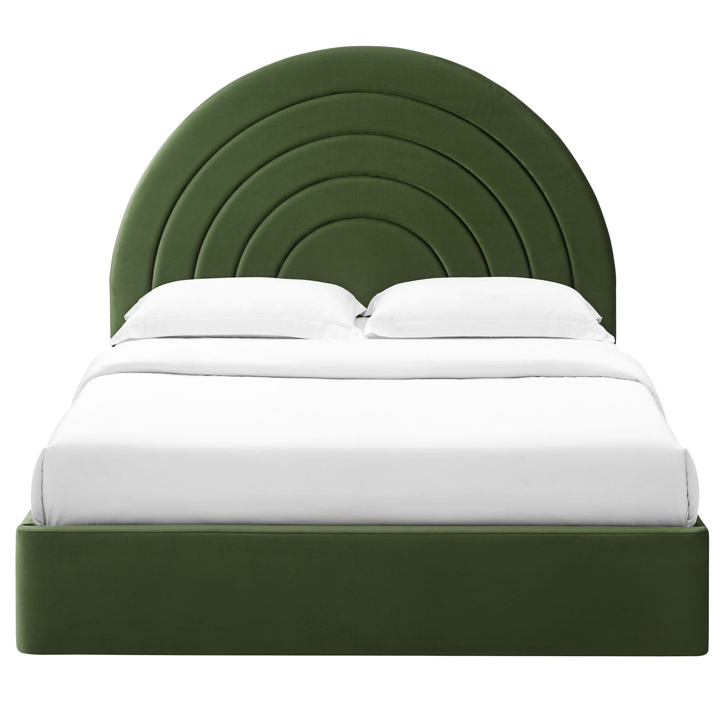 Solana Arched Performance Velvet Queen Platform Bed by Modway MOD-7167-MOG