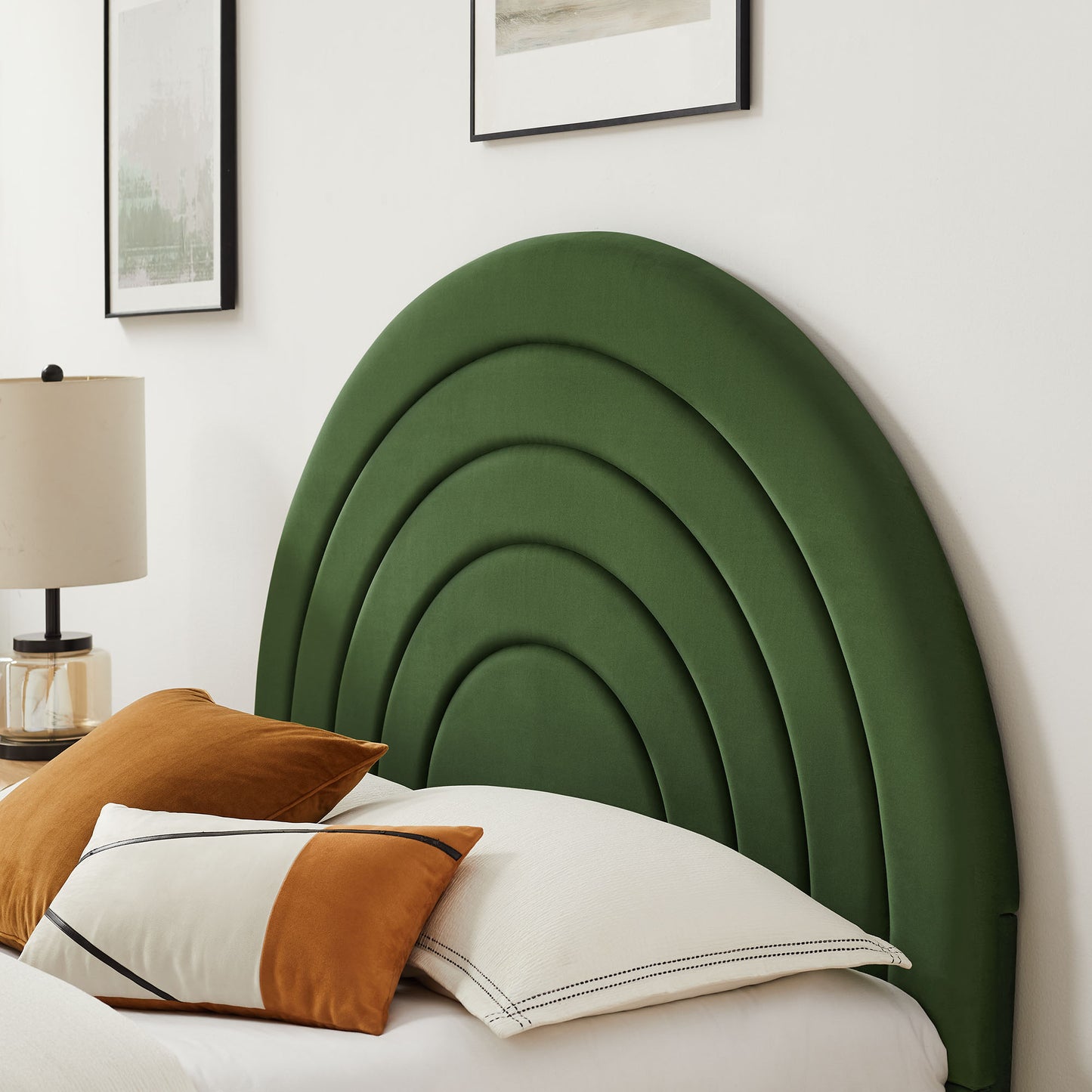 Solana Arched Performance Velvet Queen Platform Bed by Modway MOD-7167-MOG