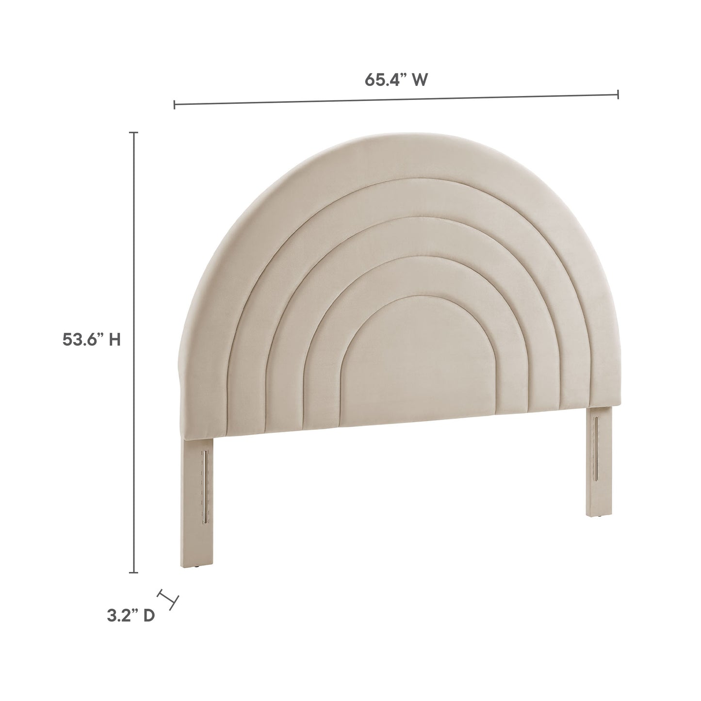 Solana Arched Performance Velvet Queen Headboard by Modway MOD-7171-ALM